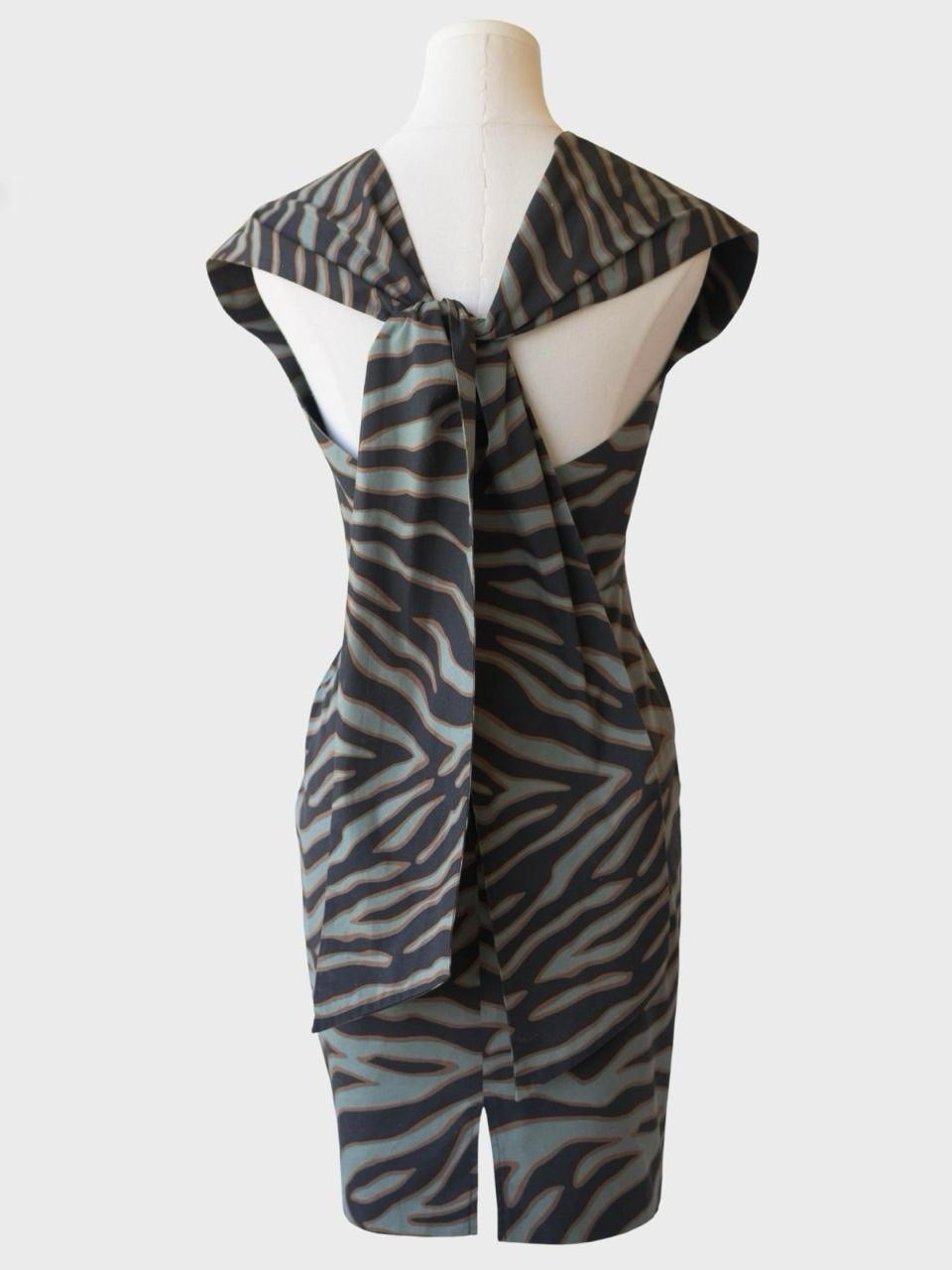 NWT Joseph Zebra print wrap dress with tie back detail