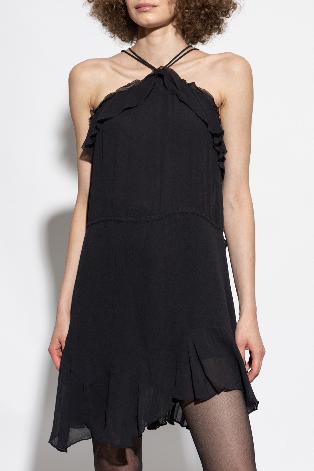 Isabel Marant Etoile Betty Vintage Spaghetti Strap Ruffle Short Mini Dress S 36