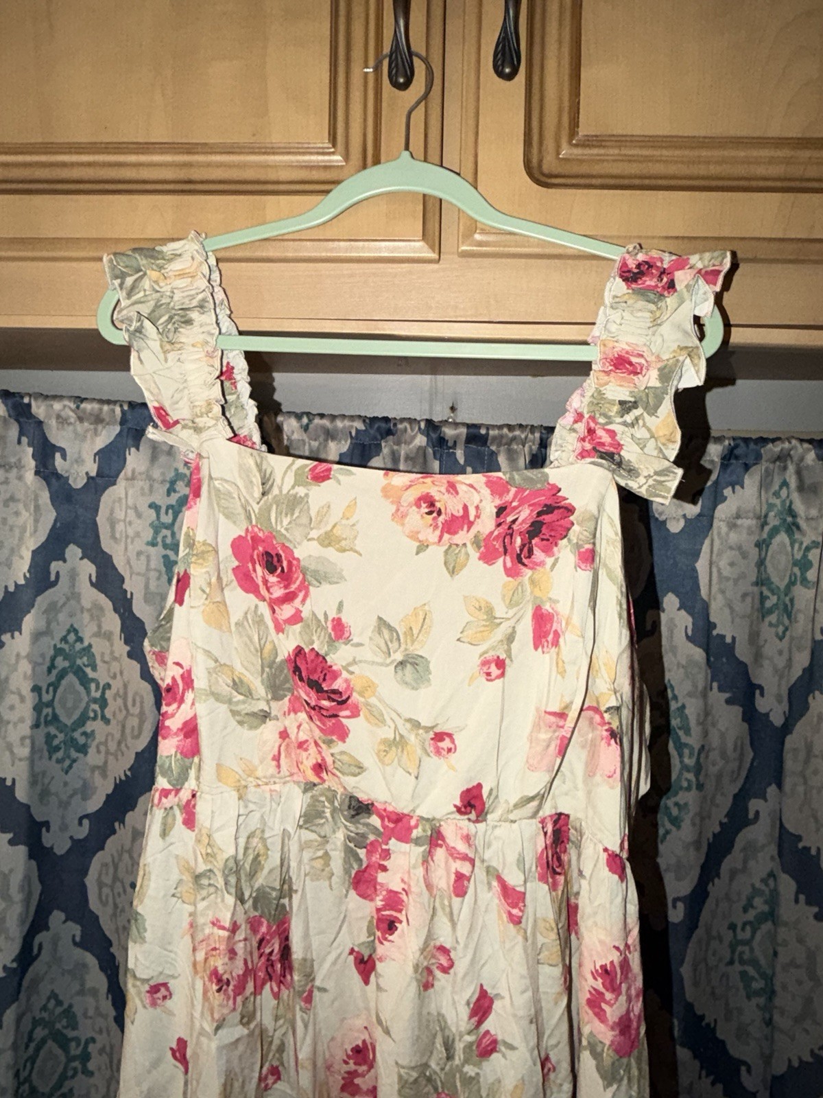 Ruffle Strap Tiered Maxi Dress Size 5