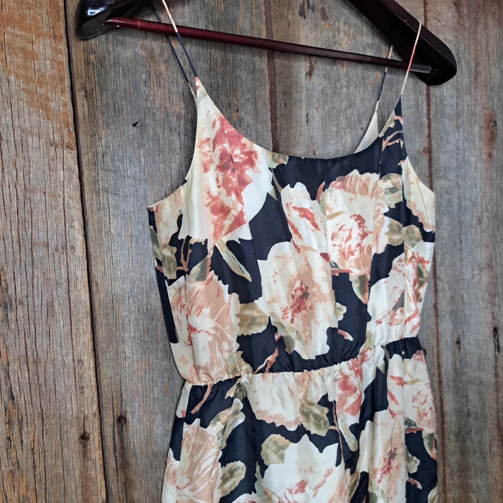 Romantic Whimsigoth 100% Silk Watercolor Artistic J. Crew Slip Dress Size 2