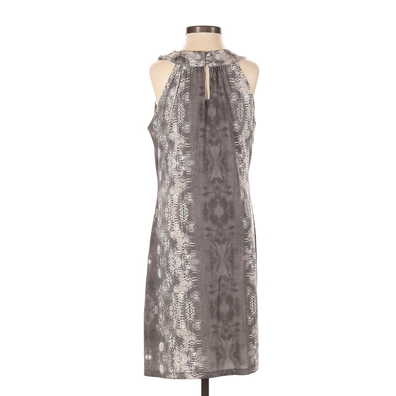INC International Concepts Grey Python Print Embellished Halter Dress Small NWT