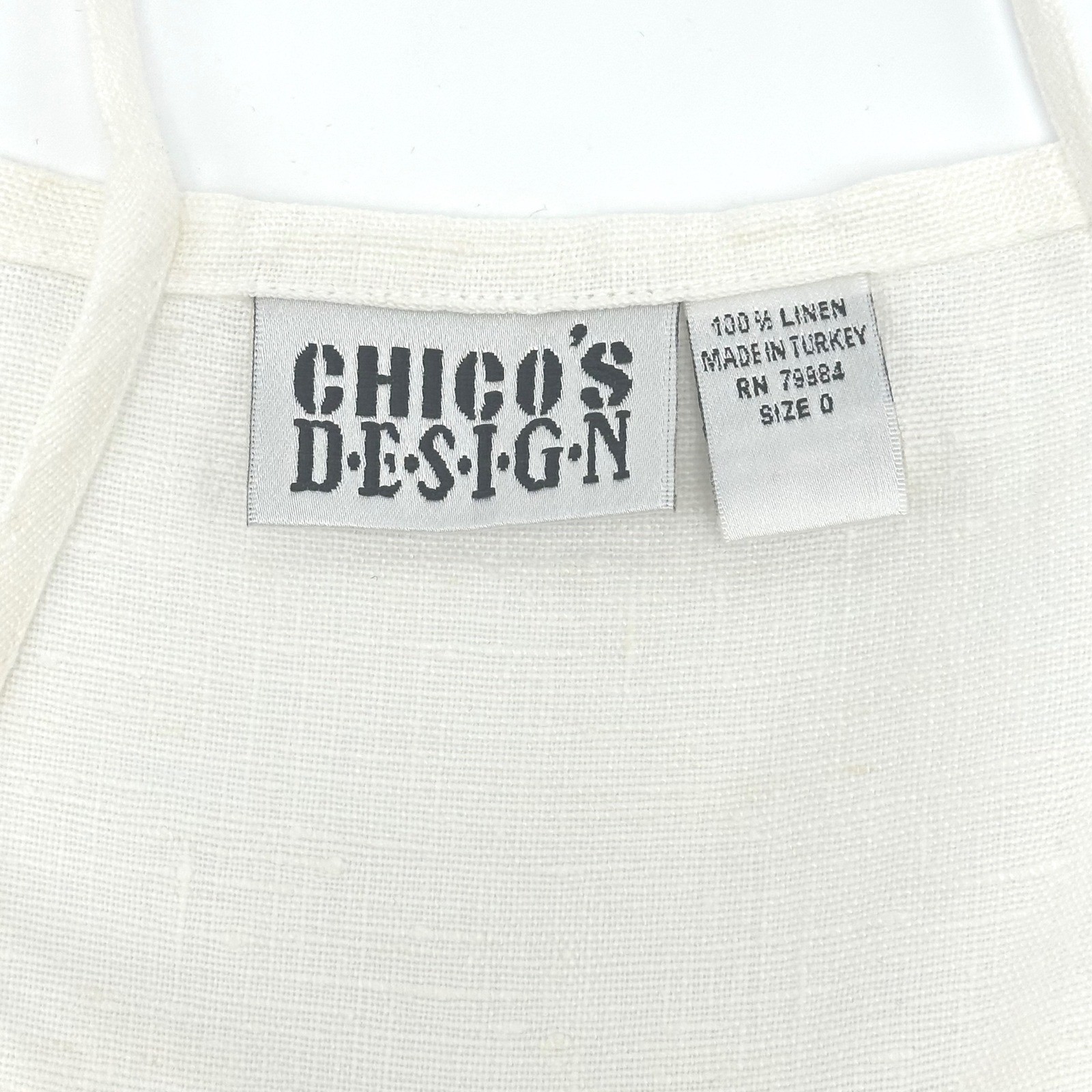 Chicos Design White Linen Oversized Maxi Dress Womens Size 0 S Minimalist Luxury