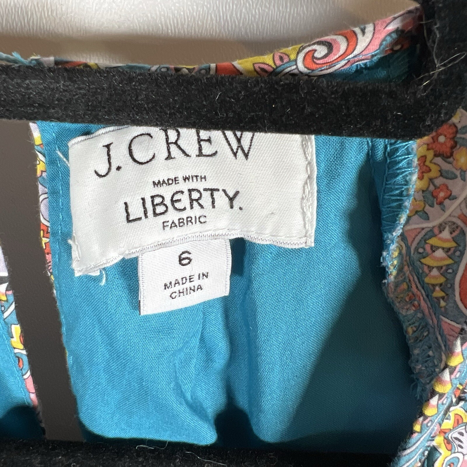 J. Crew Side Cutout Organic Cotton Dress in Liberty Giorgia Duke Fabric Size 6