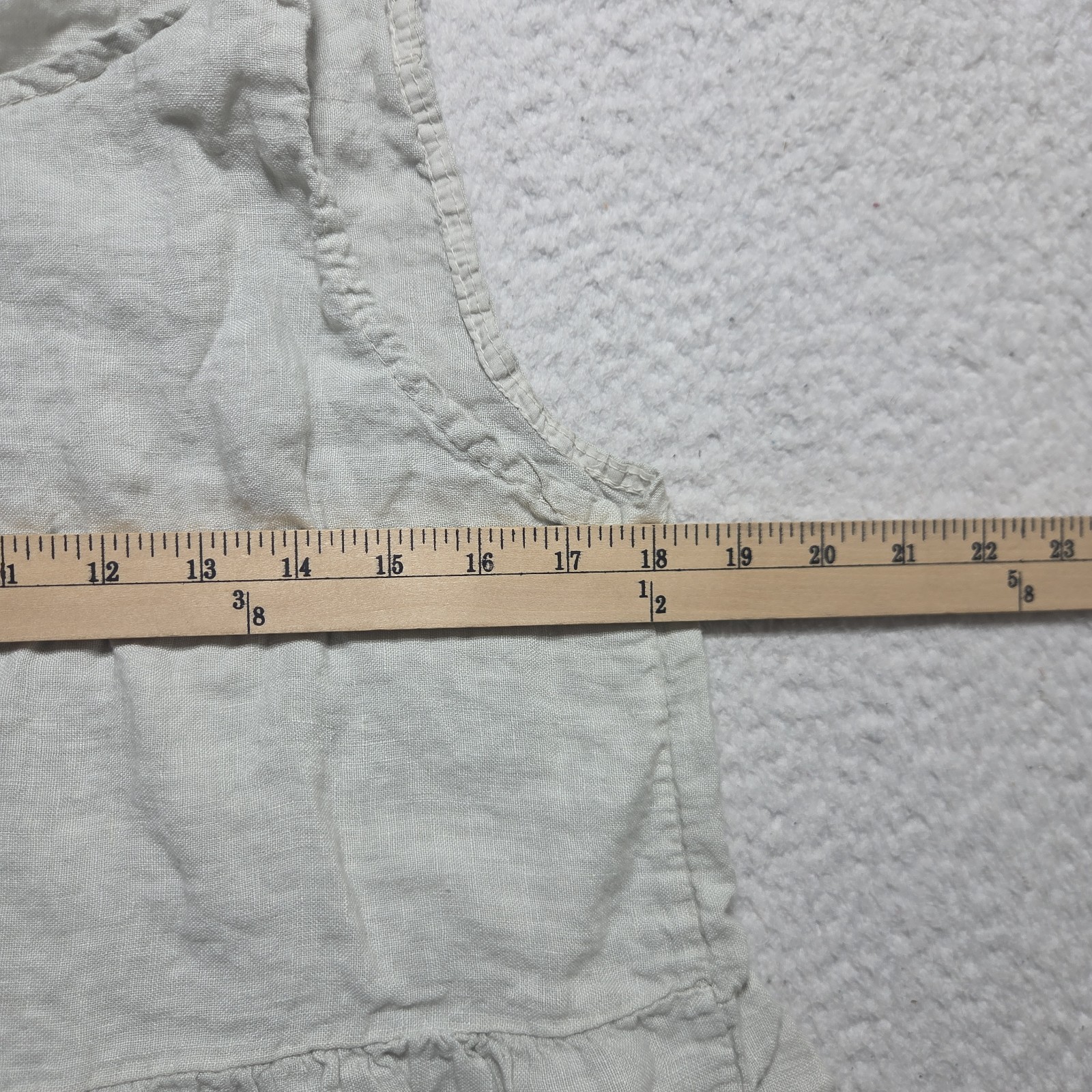Francesca Bettini Dress Italy Made White 100% Linen Sleeveless Pullover Sz Med