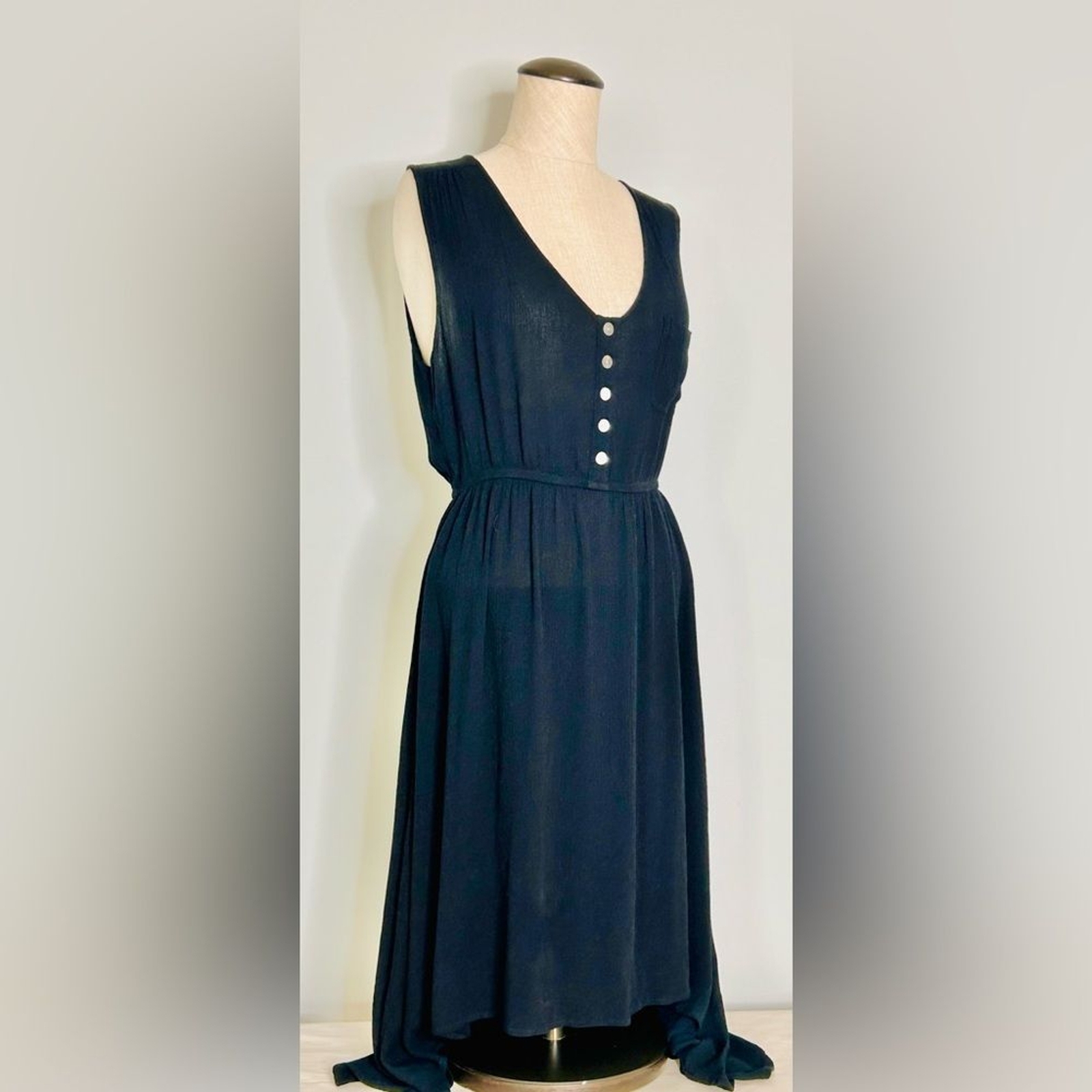 Cotton On 100% Viscose Black High-Low Midi size Small