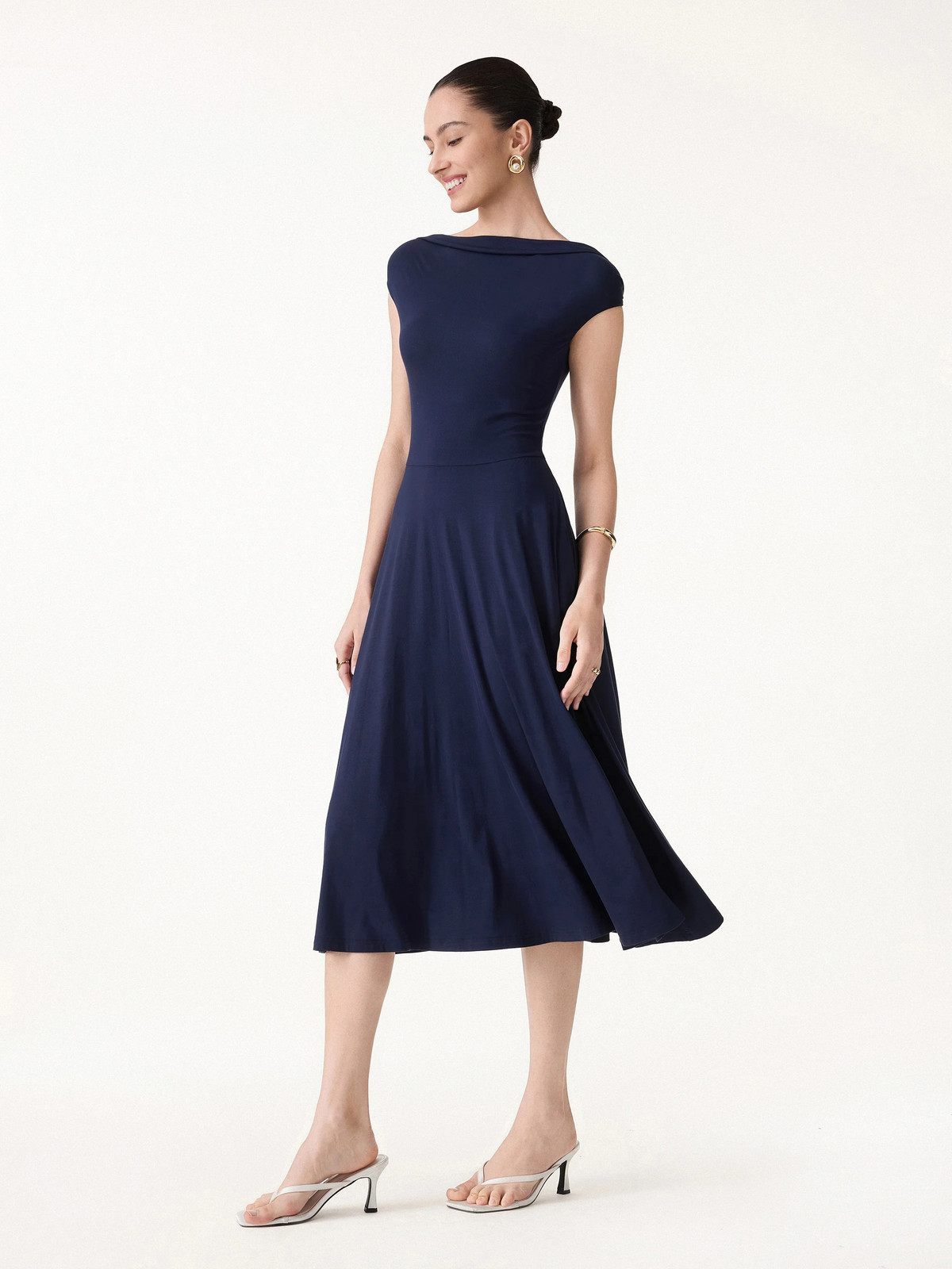 SkinKiss Multi-Wear Midi Bra Dress with Pockets-OGLmove|118852
