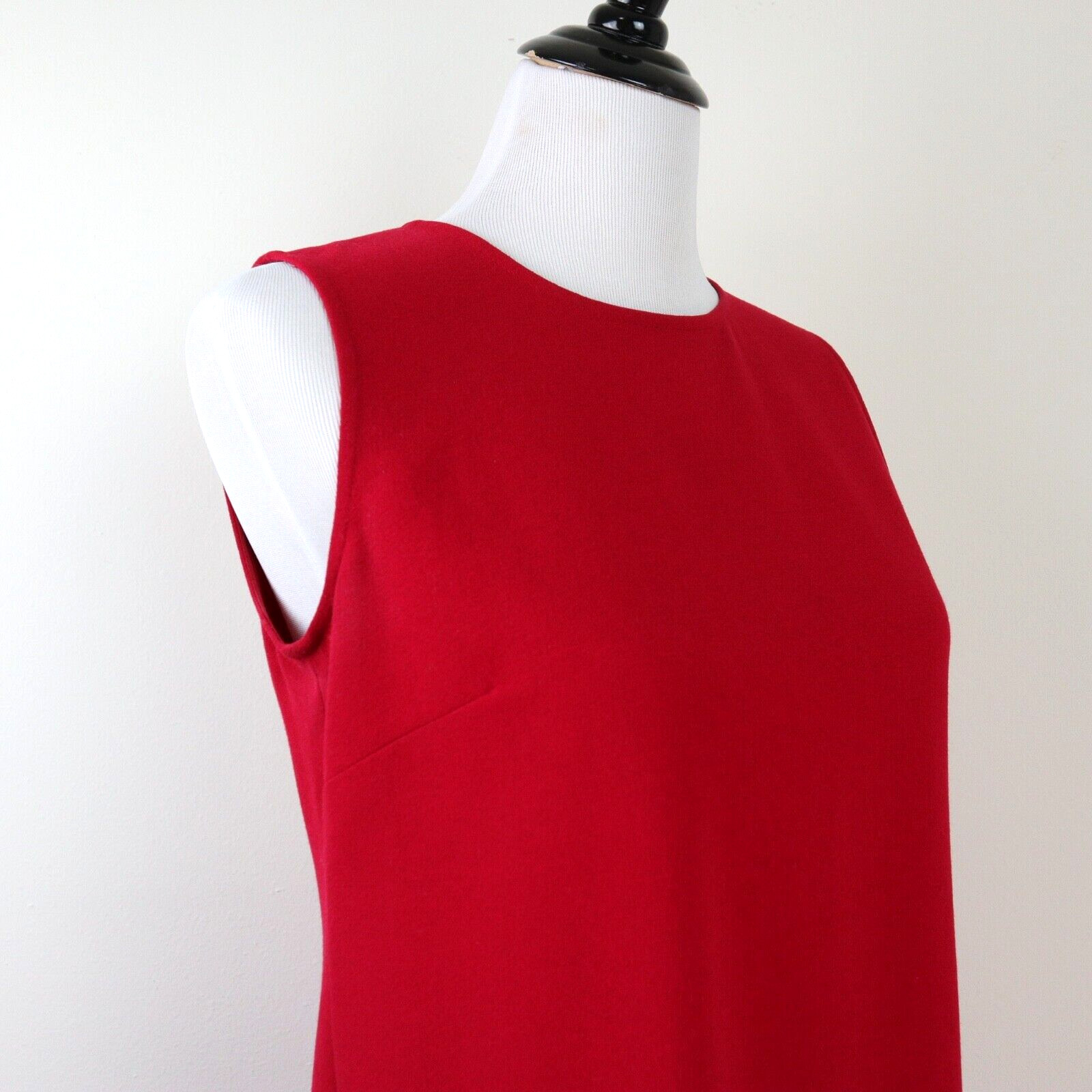 J Jill Size Petite 4 Stretch Crepe Shift Dress Knee Length Red