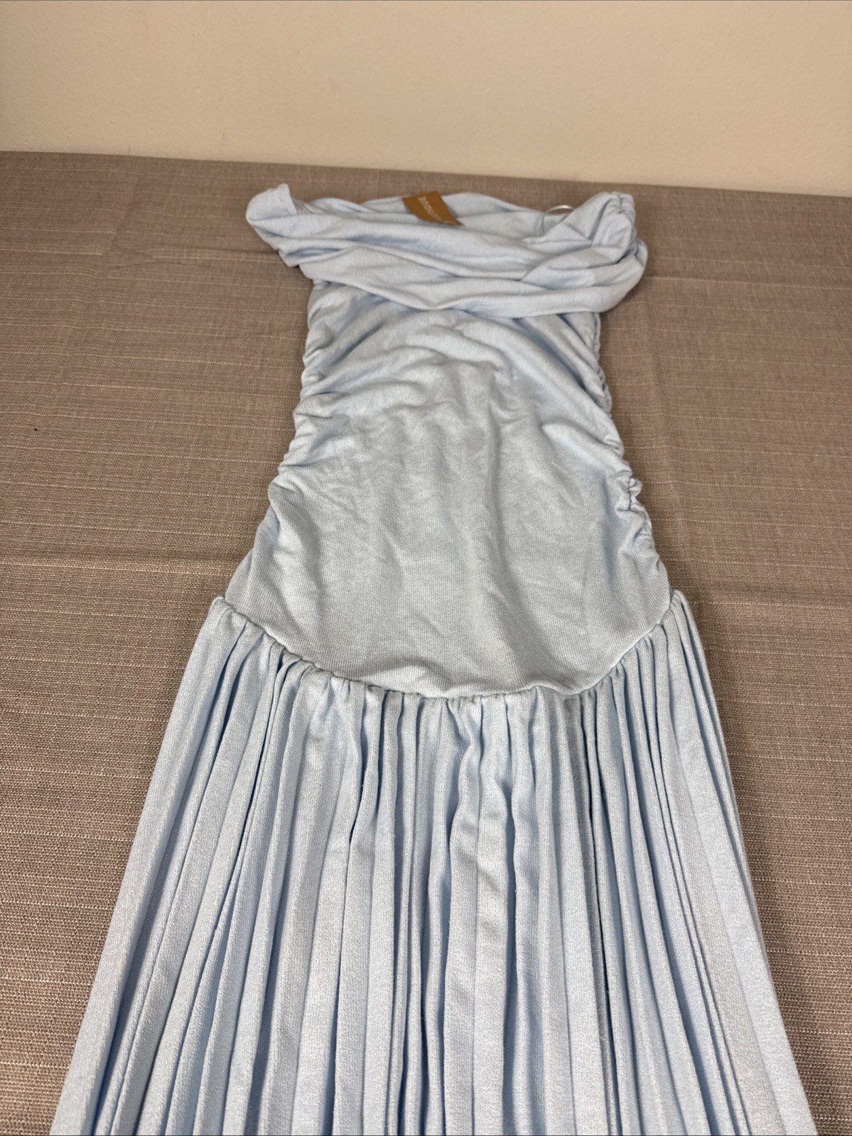 Olivaceous Curtain Maxi Dress Light Blue Size S NWT