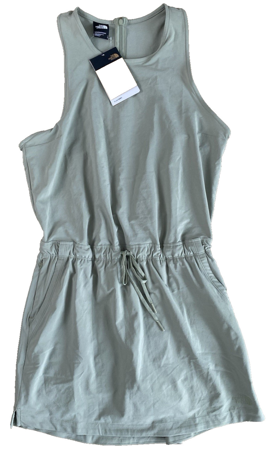 The North Face L Large Womens Never Stop Adventure Tank Dress Tea Green Shorts