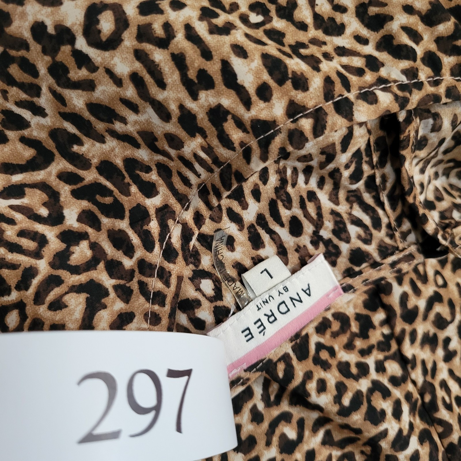 Leopard Animal Print Dress Womens Large Brown Ruffle Tiered Sleeve 90s Mob Wife