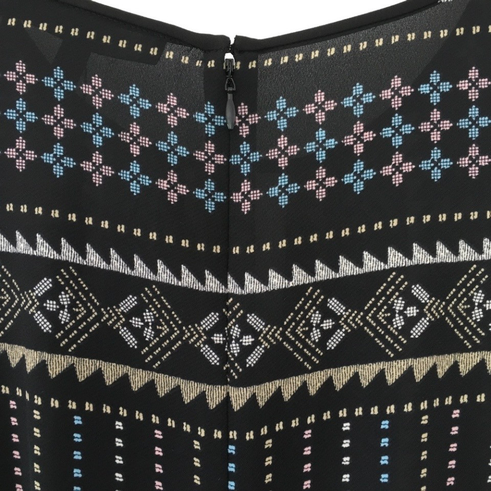 BCBG MaxAzria Freya Dress Shift Tunic Boho Geometric Career Office NWT XS