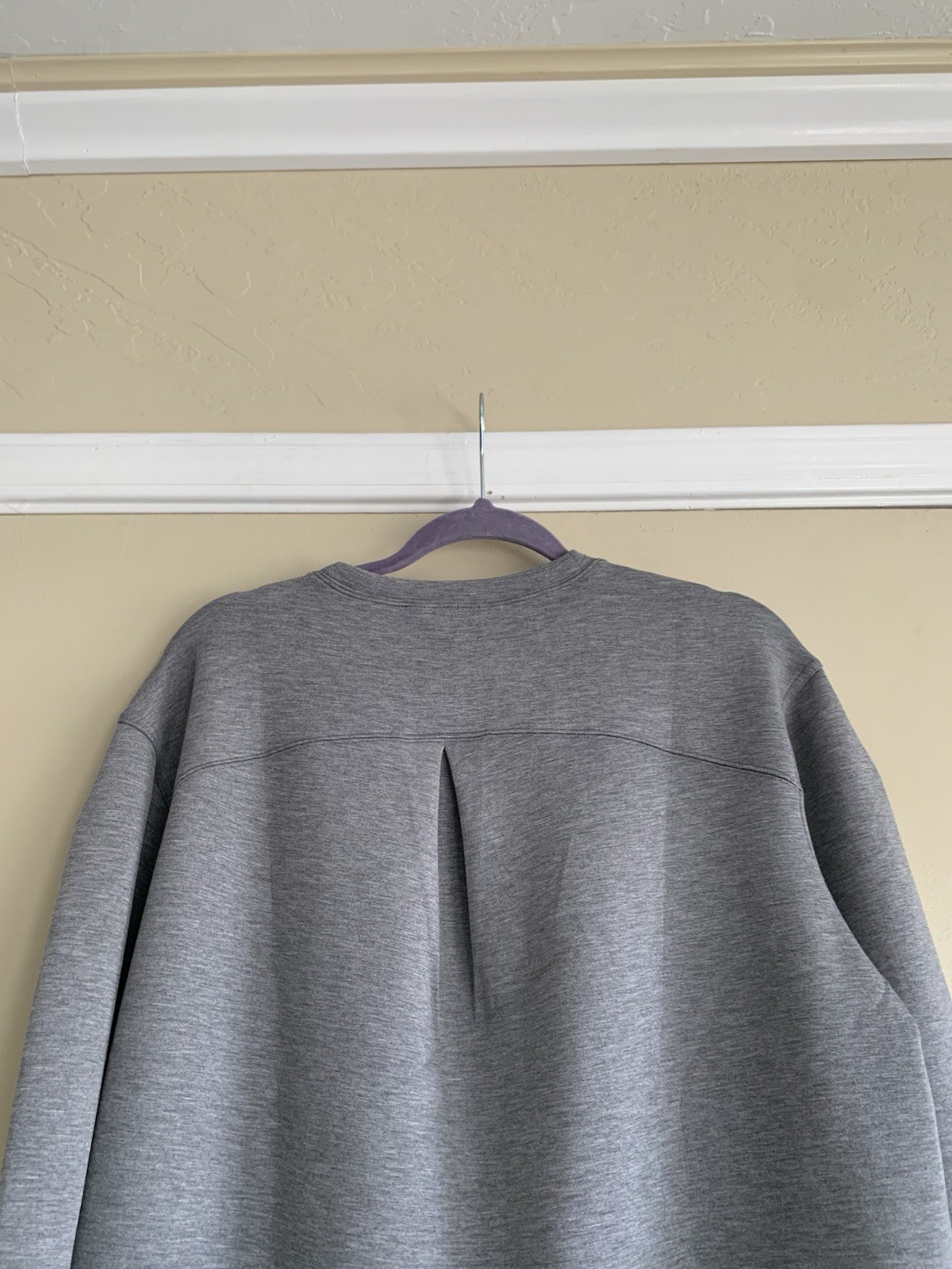 Spanx Air Essentials Heather Gray Crew Neck Dress Sz.L Sporty Luxurious Comfort