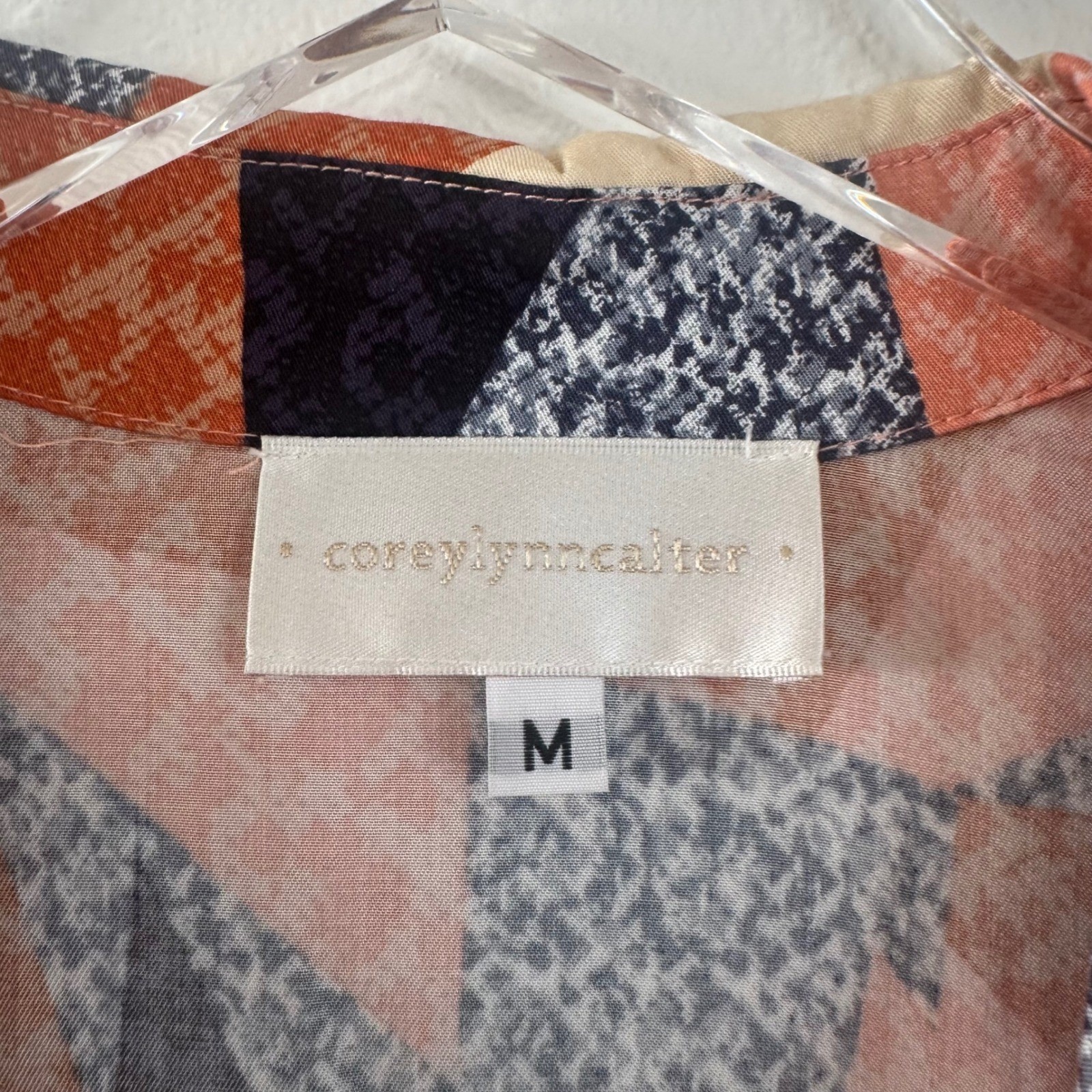 Corey Lynn Calter | Patchwork Abstract Print Midi Length Dress