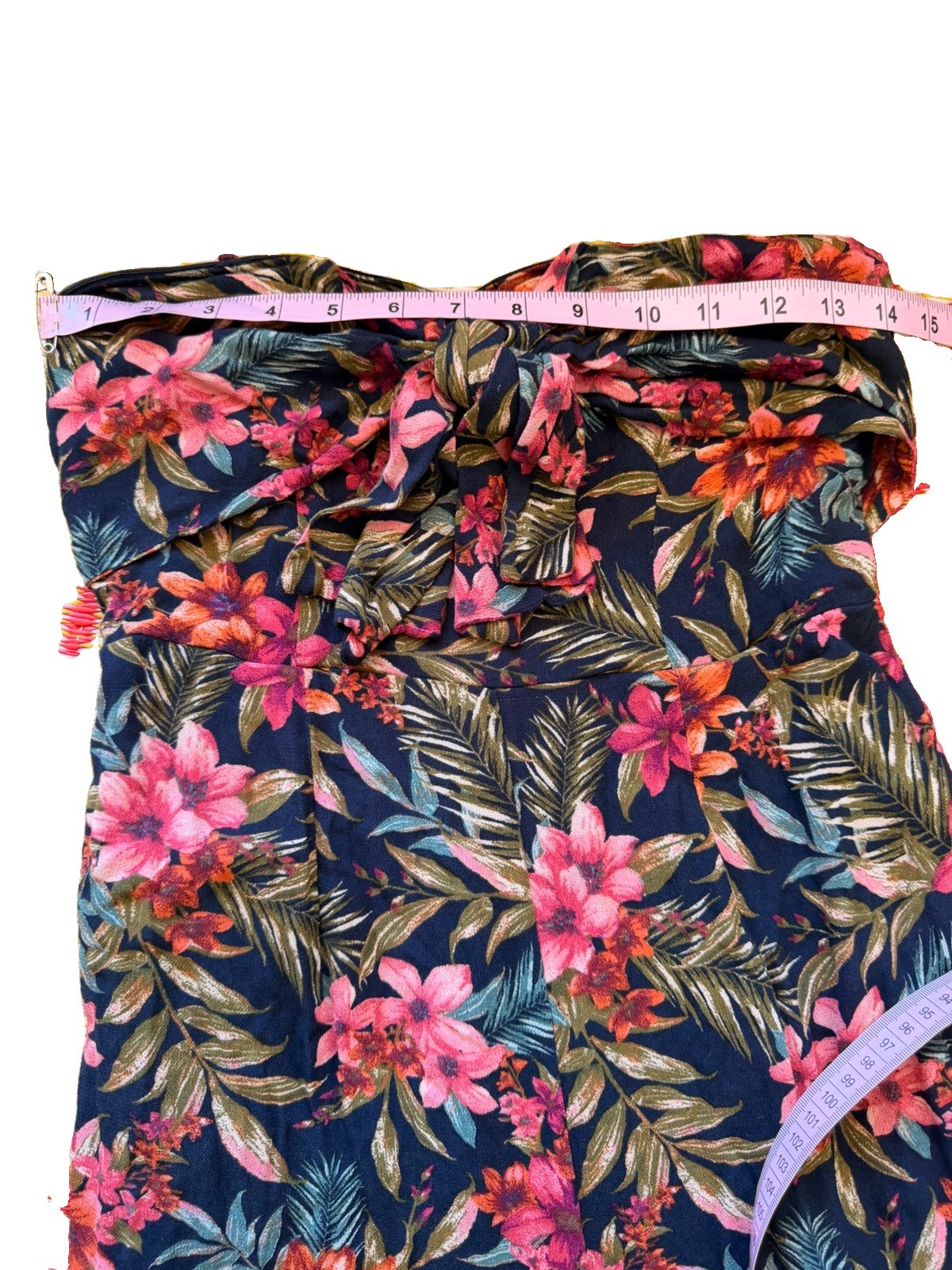 American Eagle Strapless Romper Sz S Floral Multicolor-Romantic