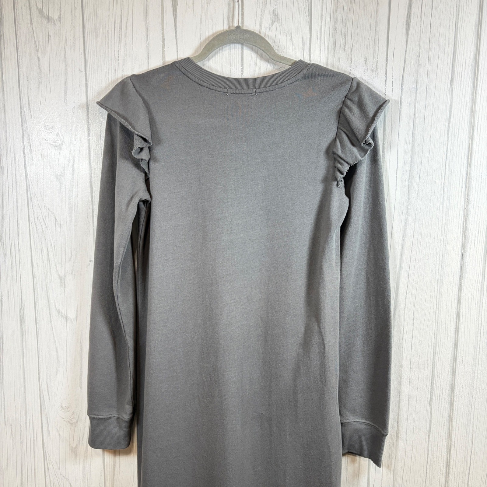 NWT Z SUPPLY Iris Ruffle Long-Sleeve Maxi Dress, Cozy Casual Henley Snap, Small