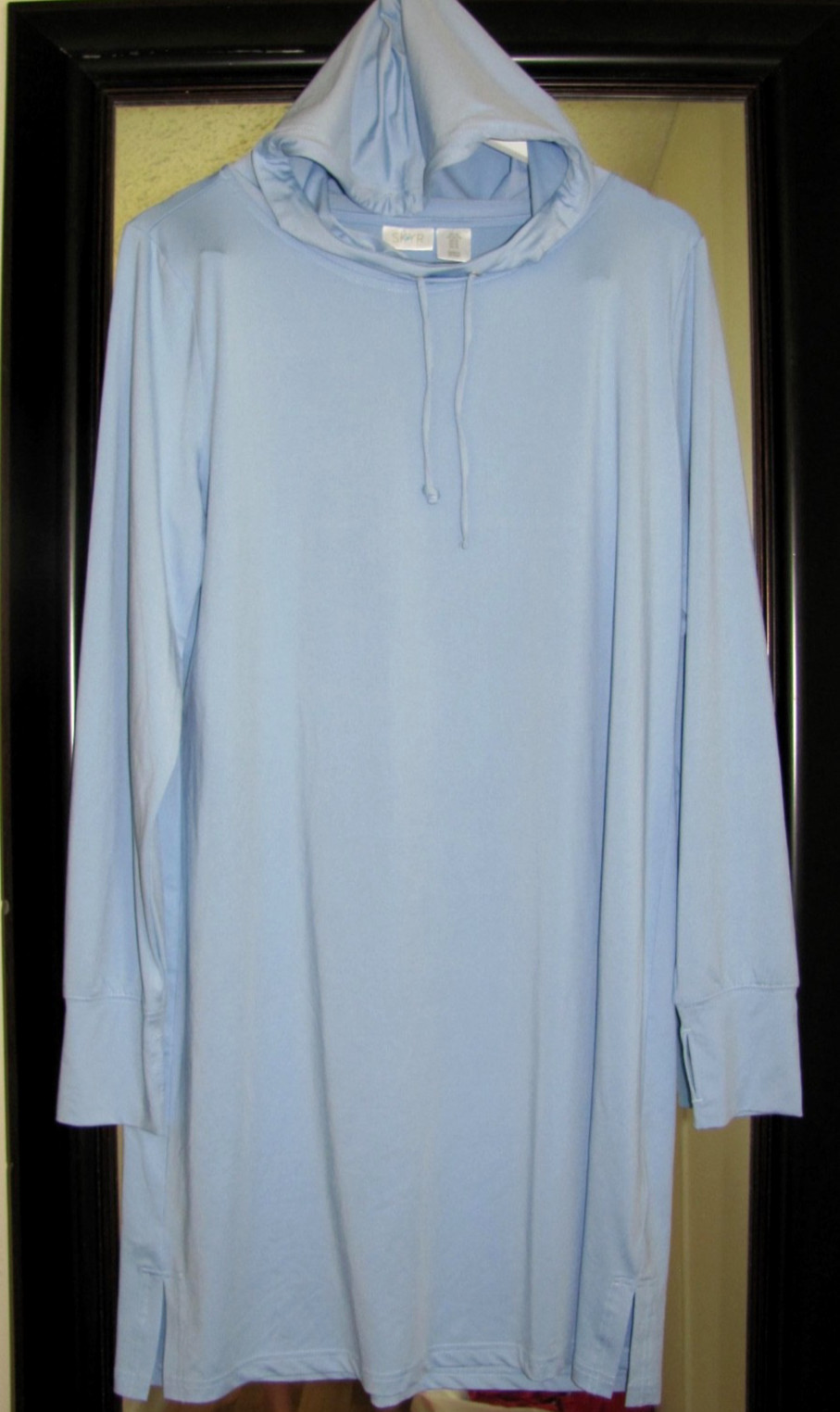 SKYR Blue Windsurfer Lightweight Jersey Hooded Cowl Neck Dress NEW Women’s XL