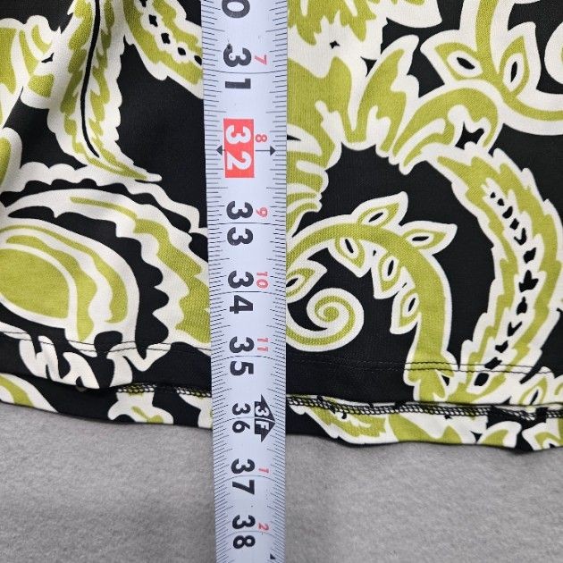 Apt. 9 Women’s Size Petite Medium Black Green White Short Sleeve Dress