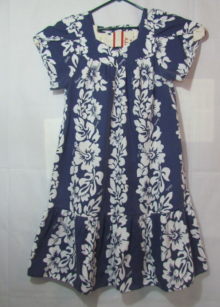 Jade Fashions House Dress Hawaiian Aloha Floral L Tropical Muumuu Hibiscus Vtg