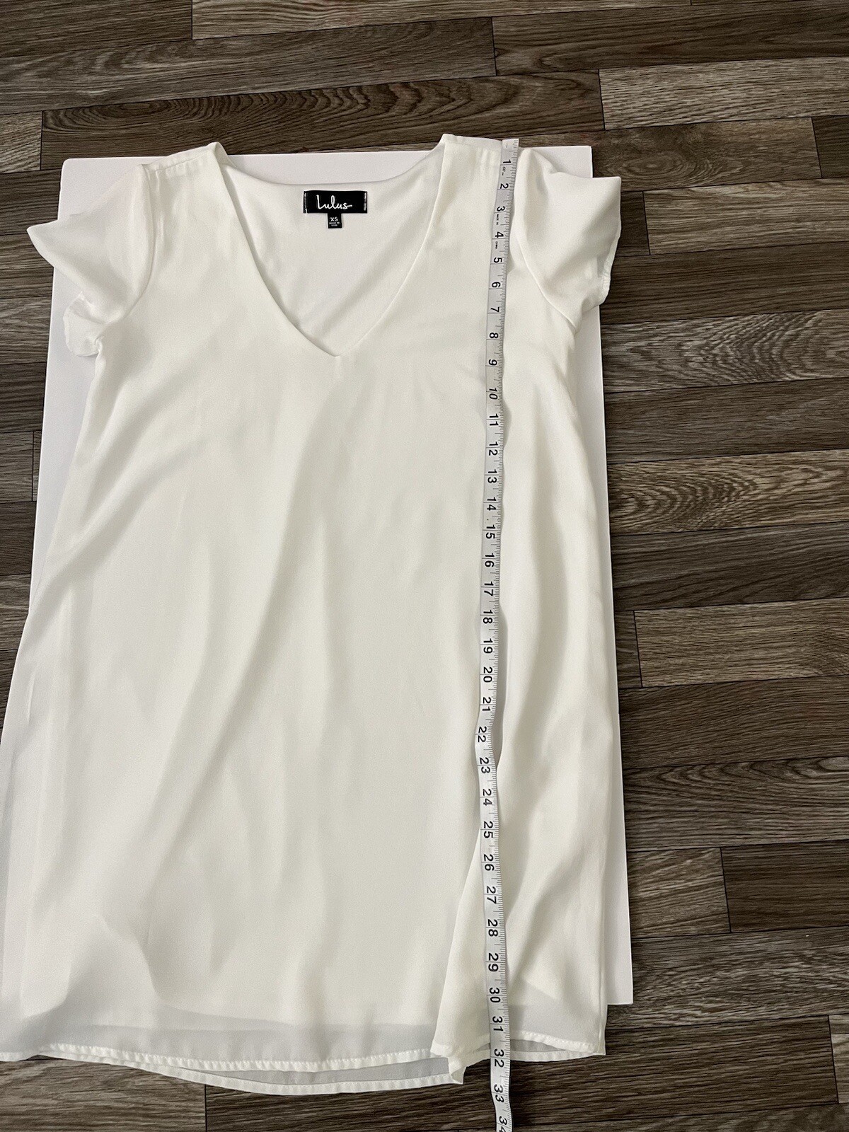 Lulus Freestyle White Shift Women’s Dress XS Short Sleeve 100% Polyester
