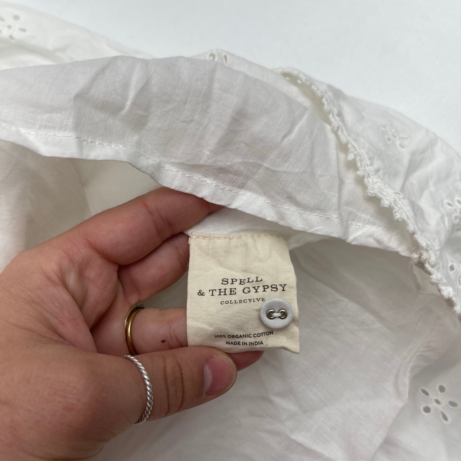 Spell & The Gypsy Collective Bo Mini Dress White Women’s Size Medium New Defects