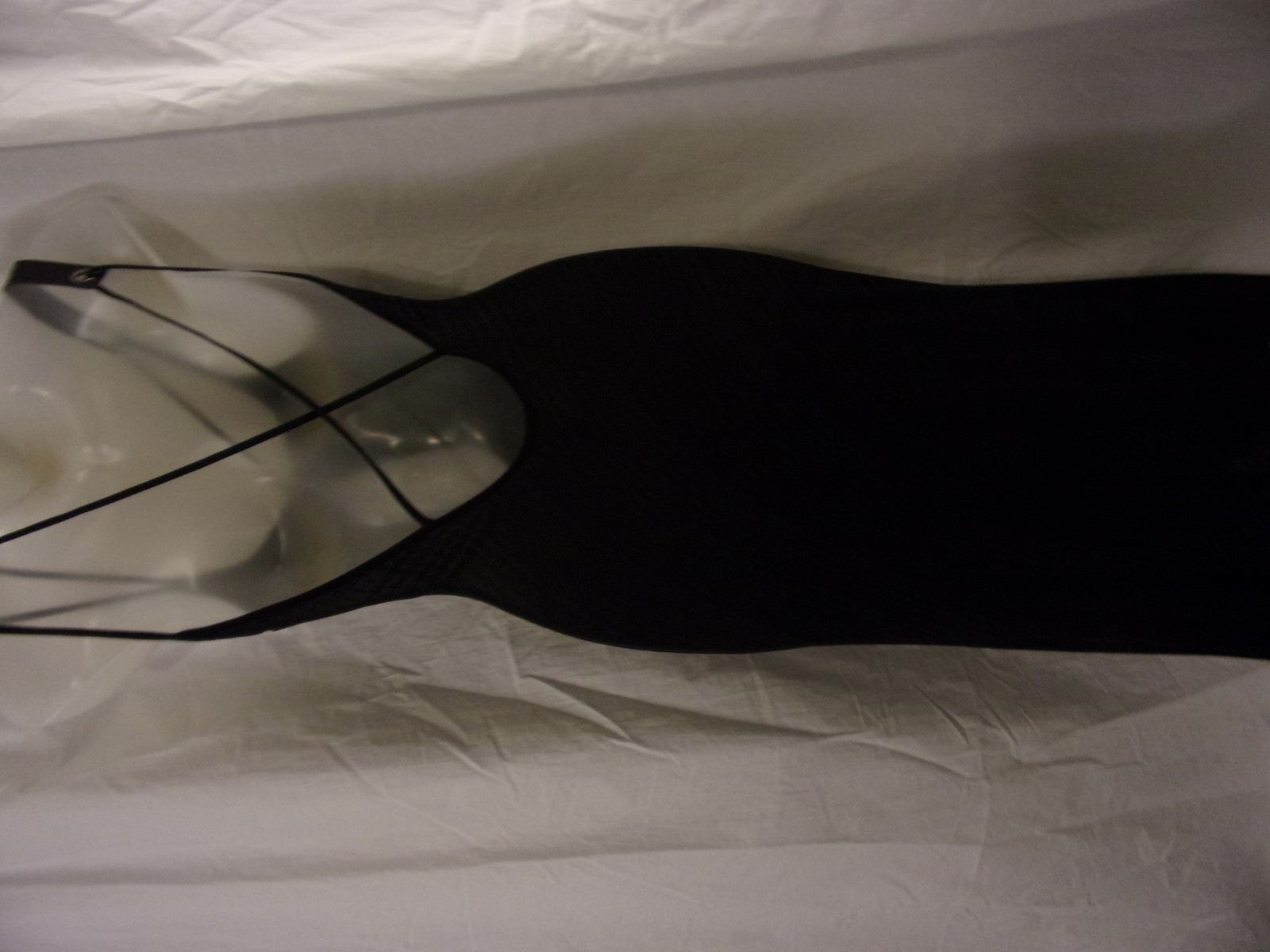 Versus Gianni Versace Sheer Black Evening Dress Bodycon Straps Cut Outs 38