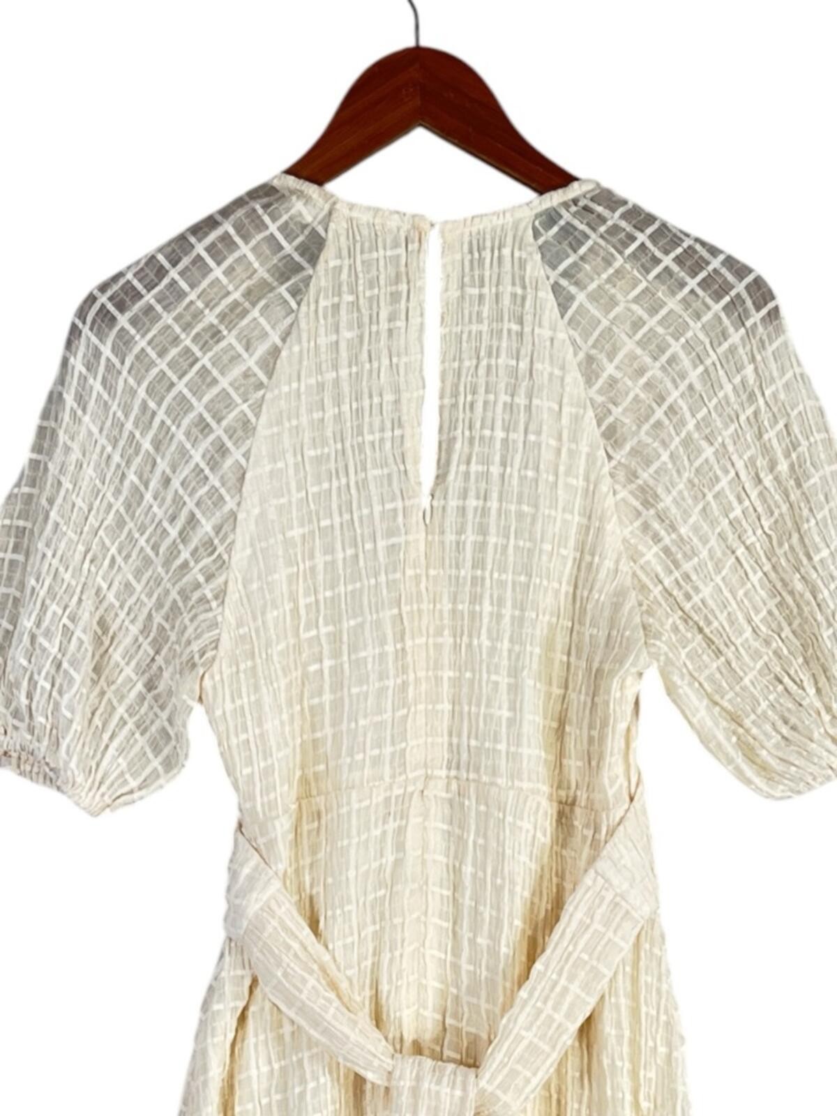 NWT ASTR The Label Crossover Bust Midi Dress in Cream Color Size Small