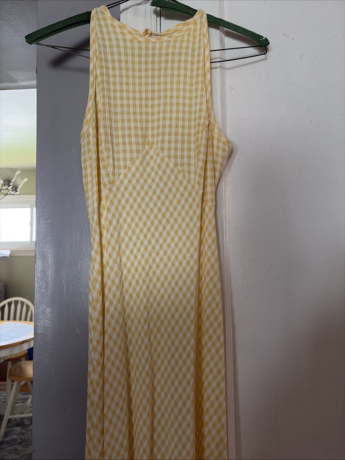 Vintage Blondie and Me Maxi Dress XS/S Yellow Feminine Cottagecore Gingham USA