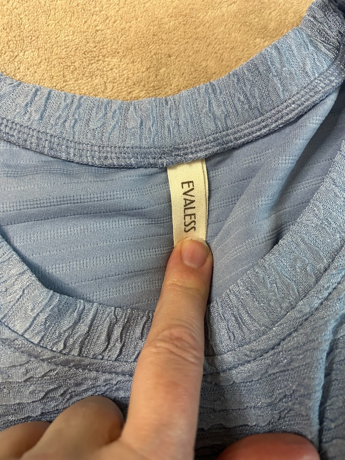 B3. Evaless XL Evaless Blie Dress Capped Sleeve WIth Pockets