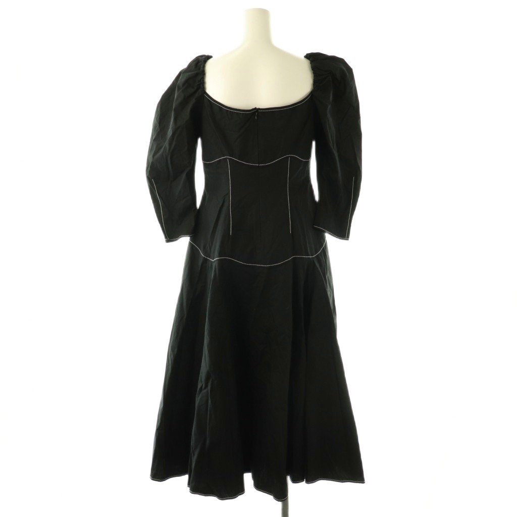 Rejina Pyo Celeste Dress Long Black Organic Cotton Size 8 with Tags