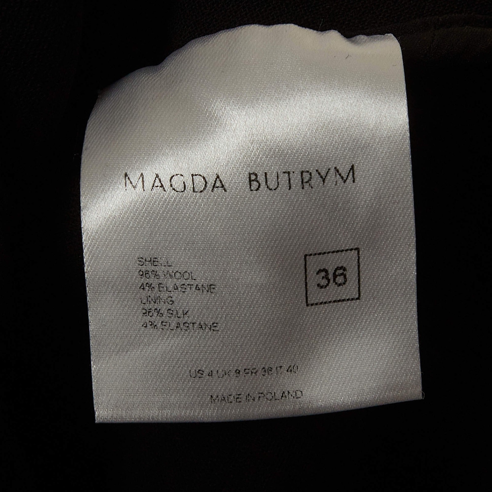 Magda Butrym Black Jersey Wrap Effect Ruched Mini Dress S