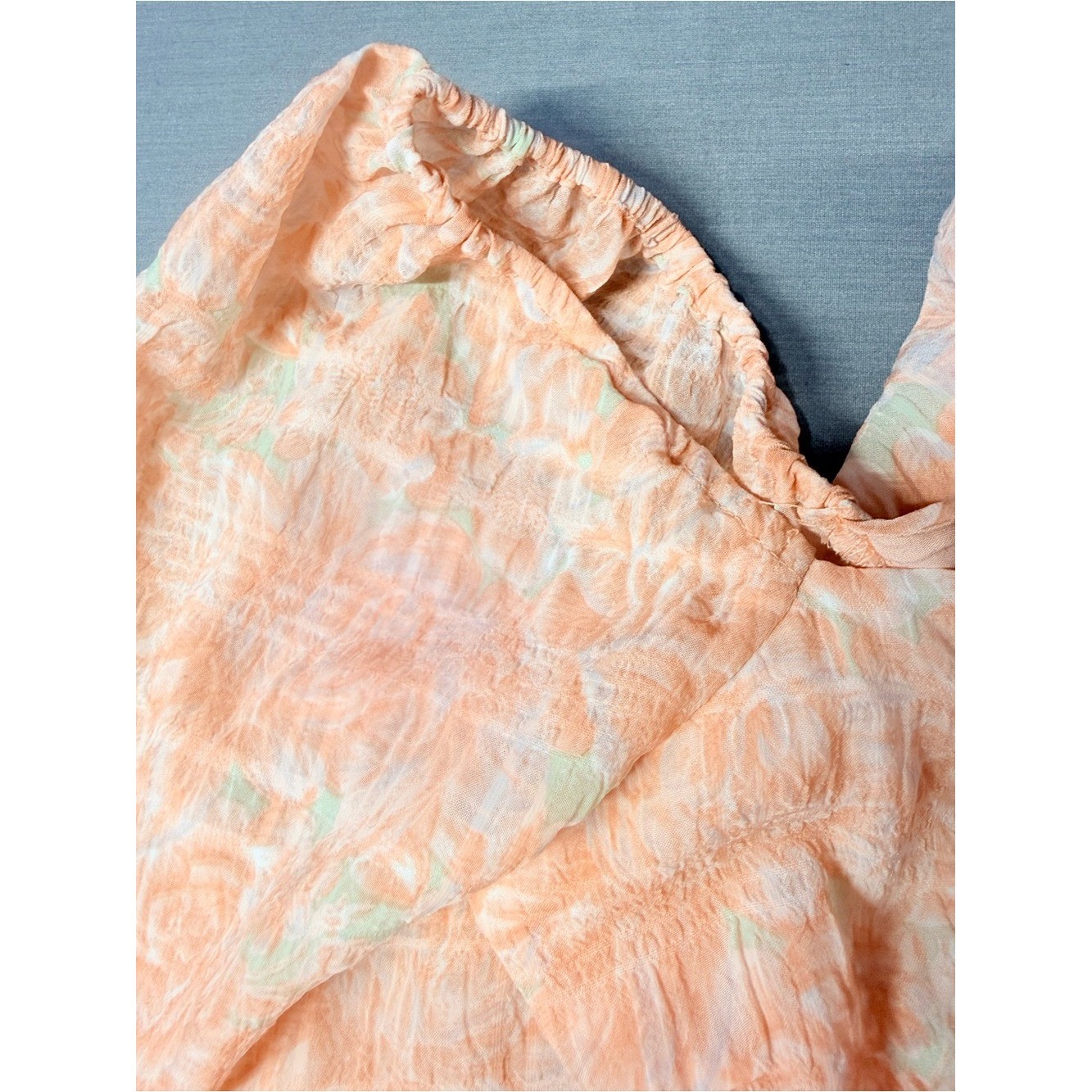 Lush Peach Off-Shoulder open Back with Bow Mini Dress Size L