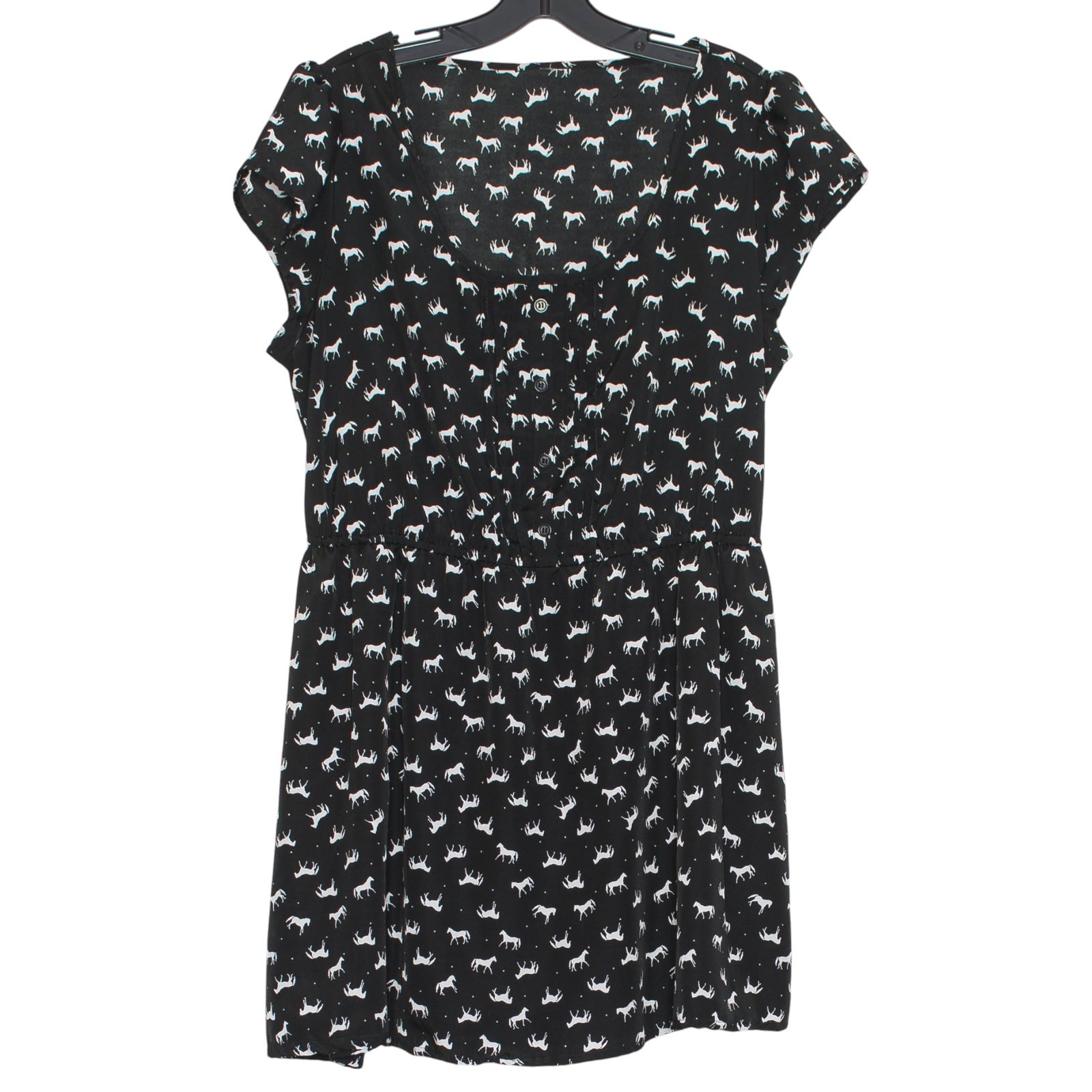 Dress Horse Cottage Dark Academia Equestrian Boho Minimalist Mini Black Large