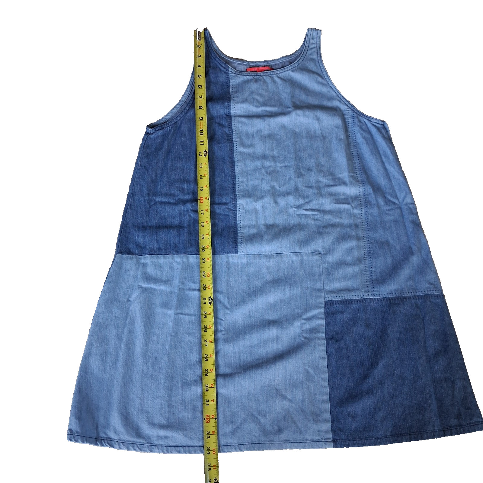Chelsea & Violet Chambray Blue Sleeveless Pullover Summer Denim Dress Size L
