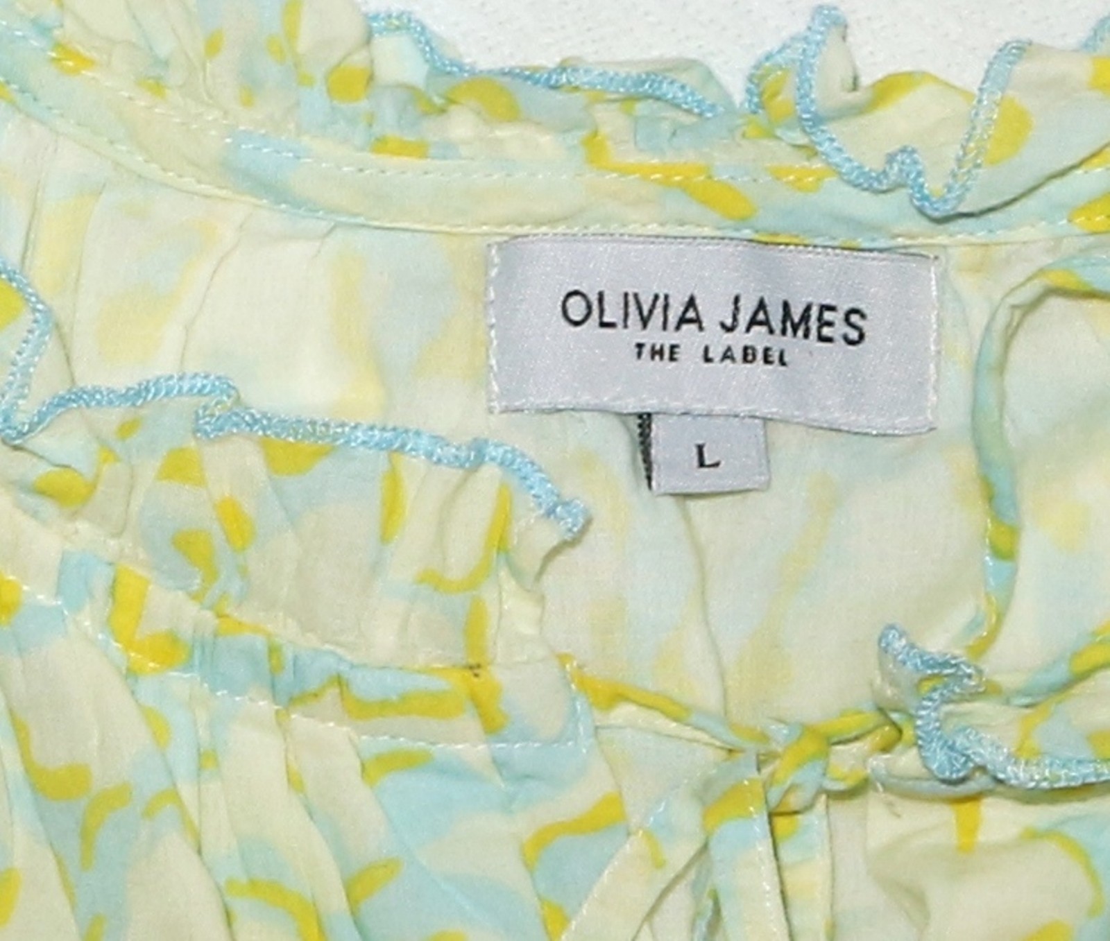 OLIVIA JAMES THE LABEL Slip-ln Ruffled Mini Drs 46 In Chst 34 In Lng Sz L EXC