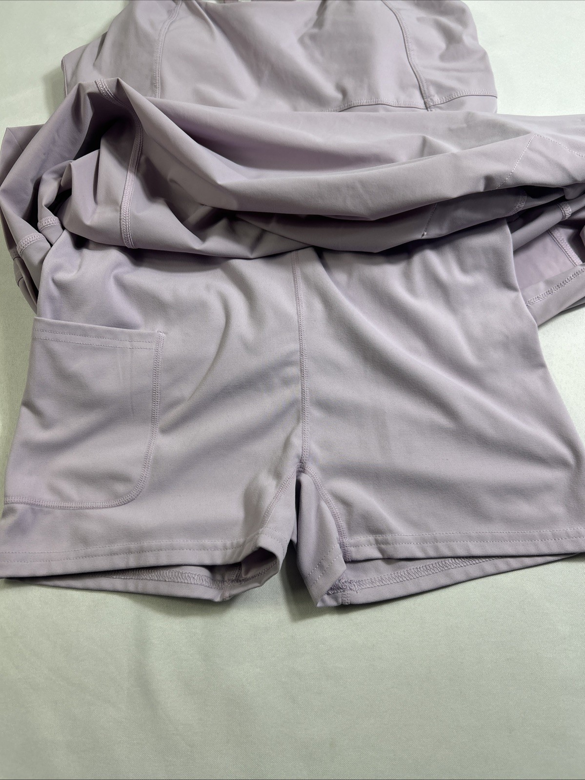 Fabletics Peformance Tennis Dress Womens Medium Purple Built-In Bra Cargo Pocket