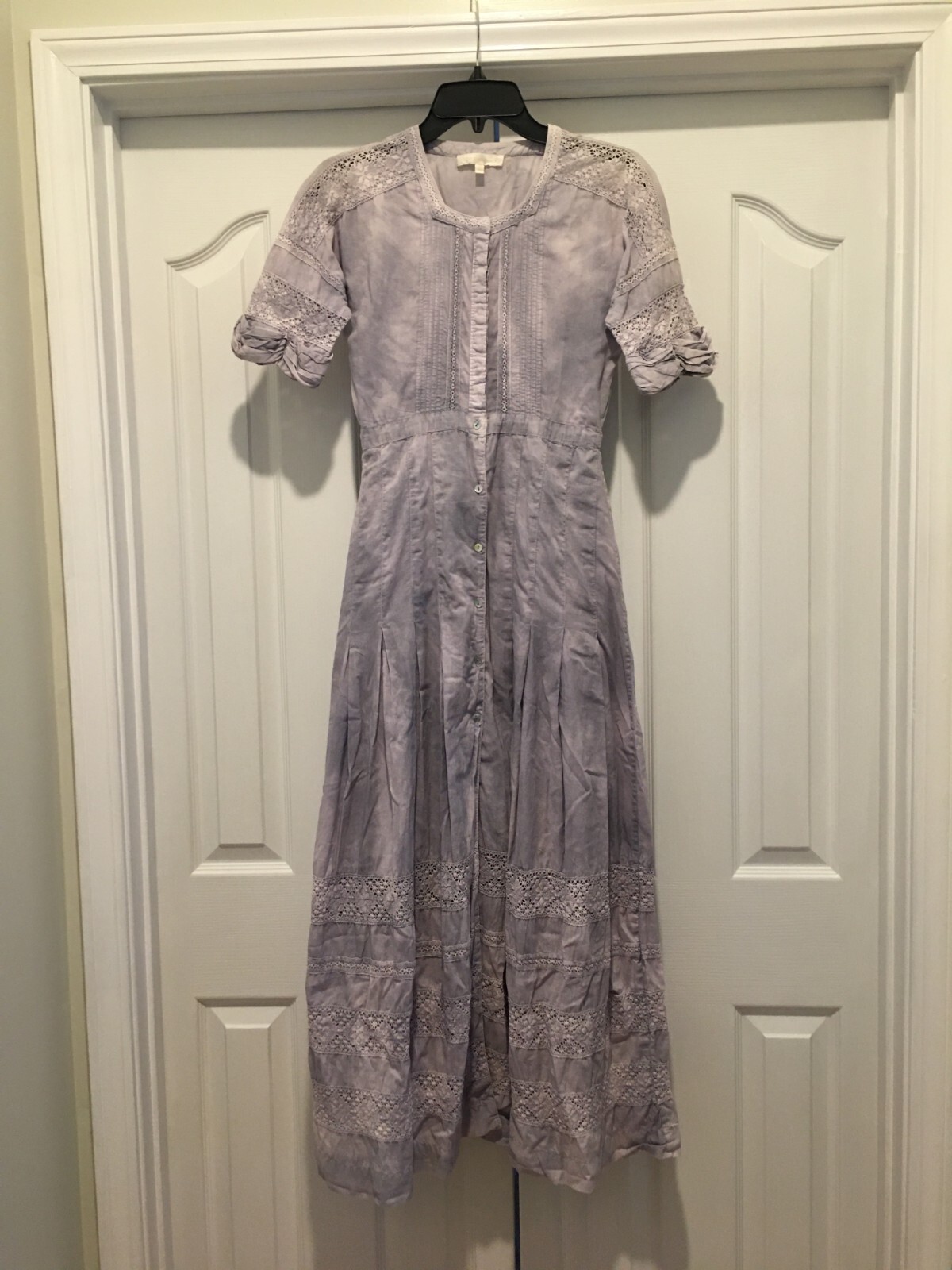 LoveShackFancy Edie Tie Dye Button Dress XS $135 Gorgeously Romantic