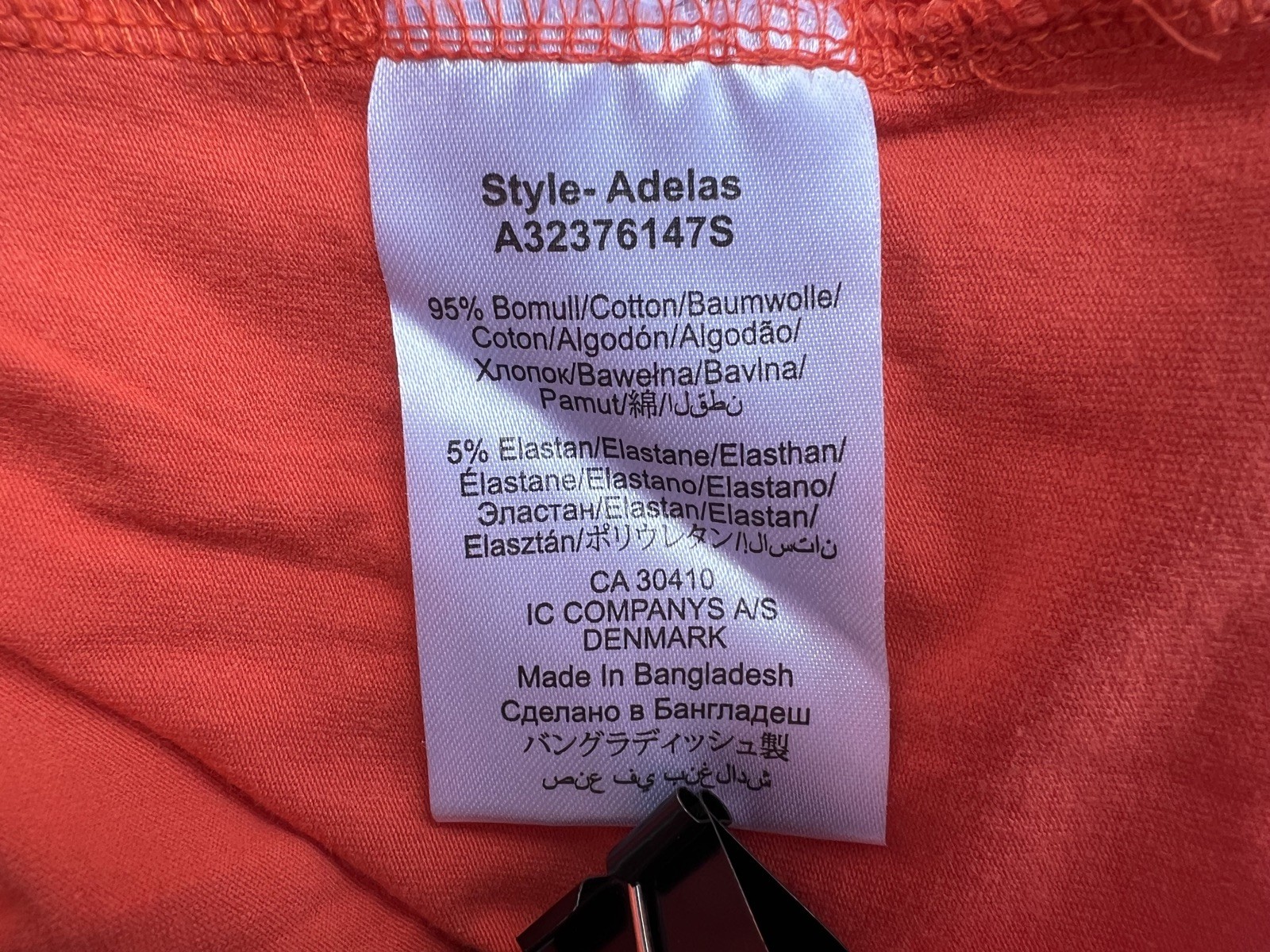 Ladies Collection By Jackpot Orange Adelas Strappy Cotton Stretch Midi Dress UKL