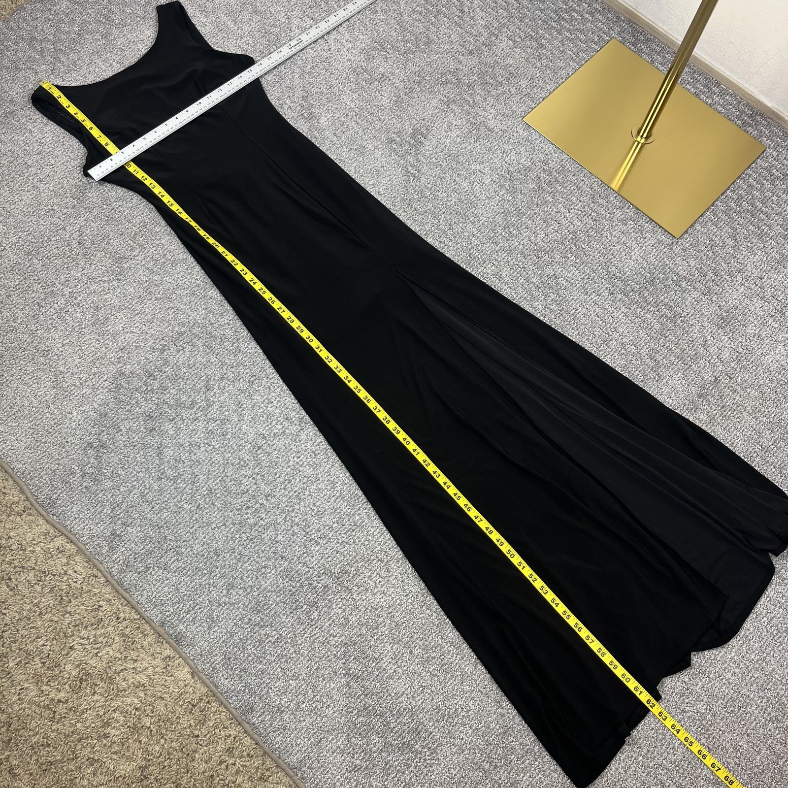 B Darlin Dress Juniors 5/6 Black Beaded Maxi Formal Prom Gown Wedding Guest
