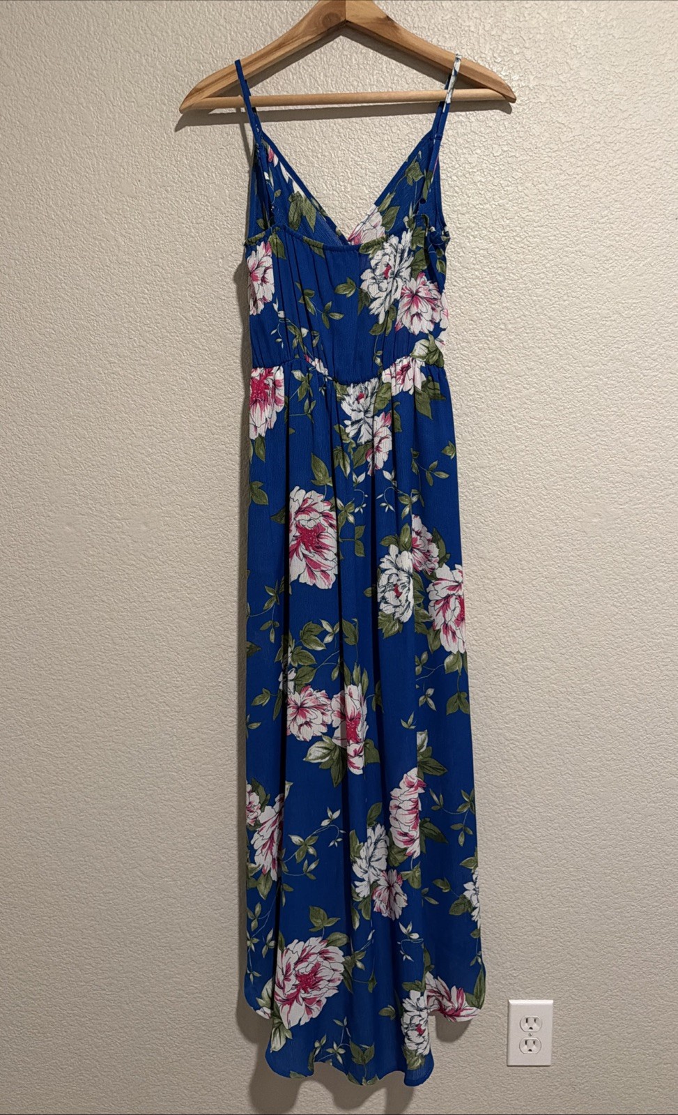 NEW As U Wish Boho Maxi Romper Coastal Hippie Festival 90s Y2K Floral Blue S