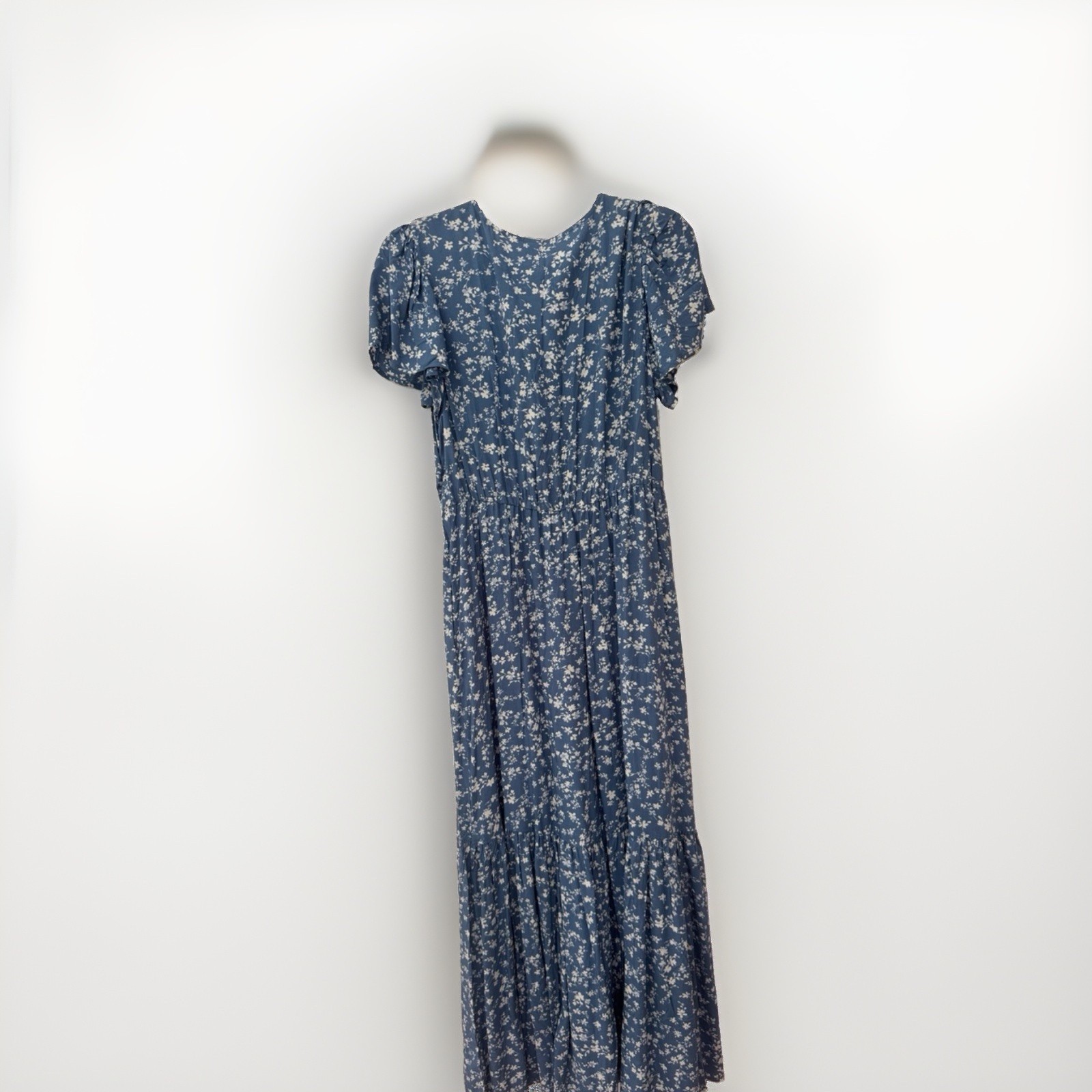 GAP Ruched V Neck Floral Dress, Size Med