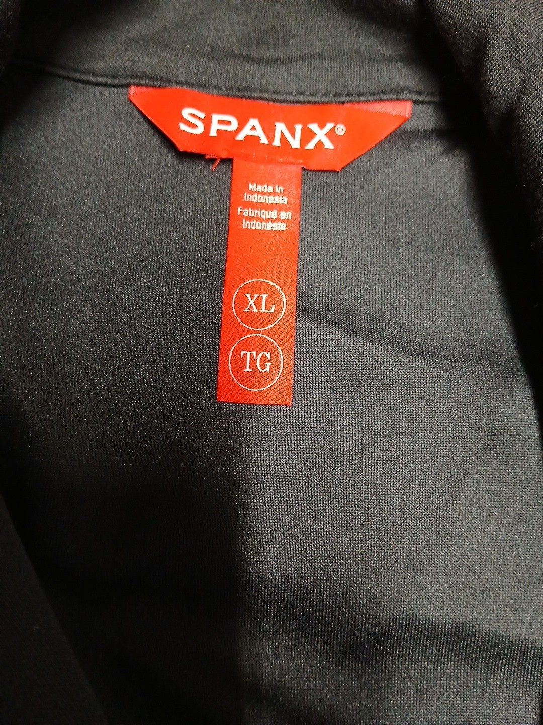 Spanx Collared Tie Waist Midi Dress Modal Knit Very Black Size XLarge