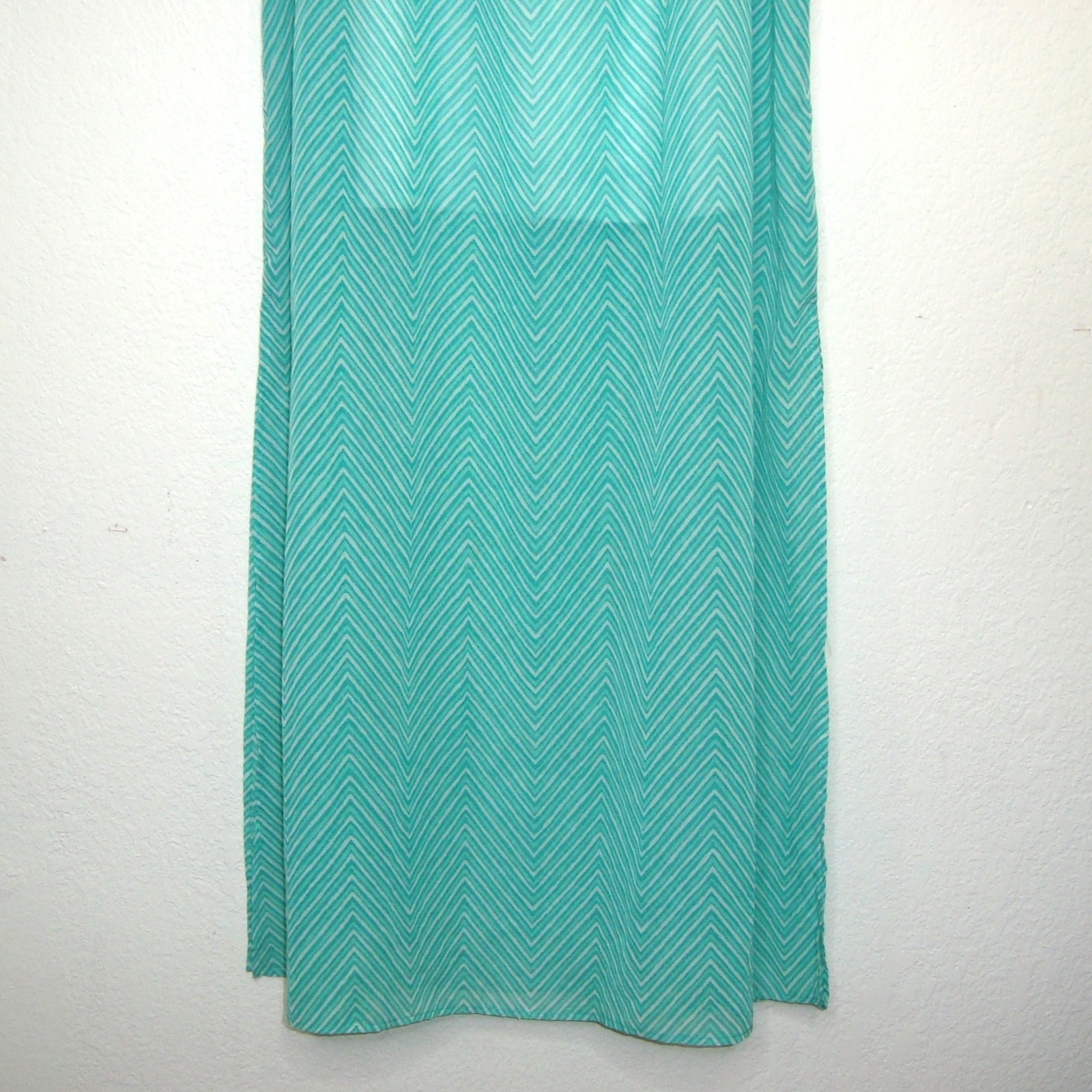 NEW Kut From The Kloth 2 Pc Maxi Dress Women Size M Chevron Print Semi Sheer