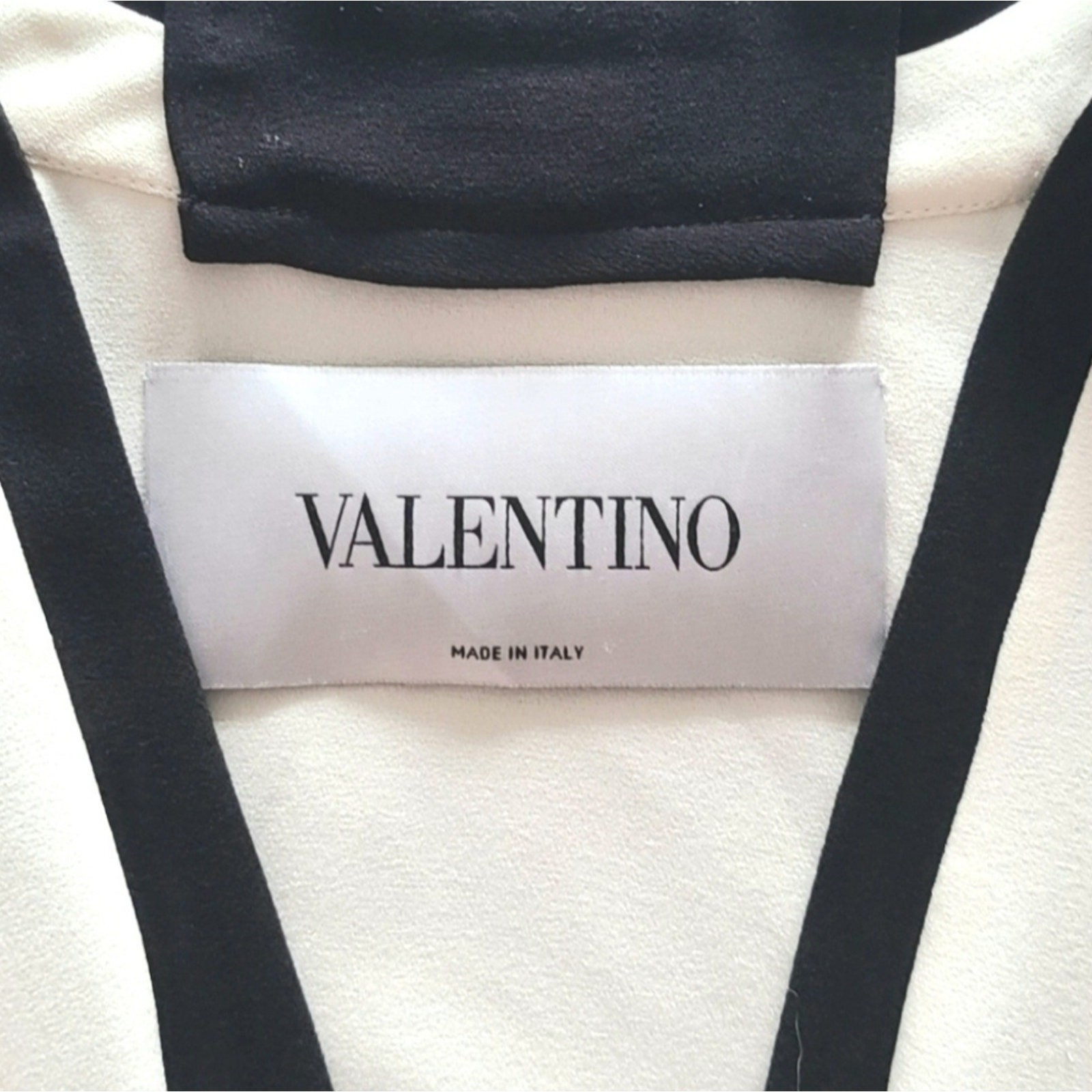 Valentino Silk Two-Tone Ruched Gown Ivory Black 42 IT 6 NWT