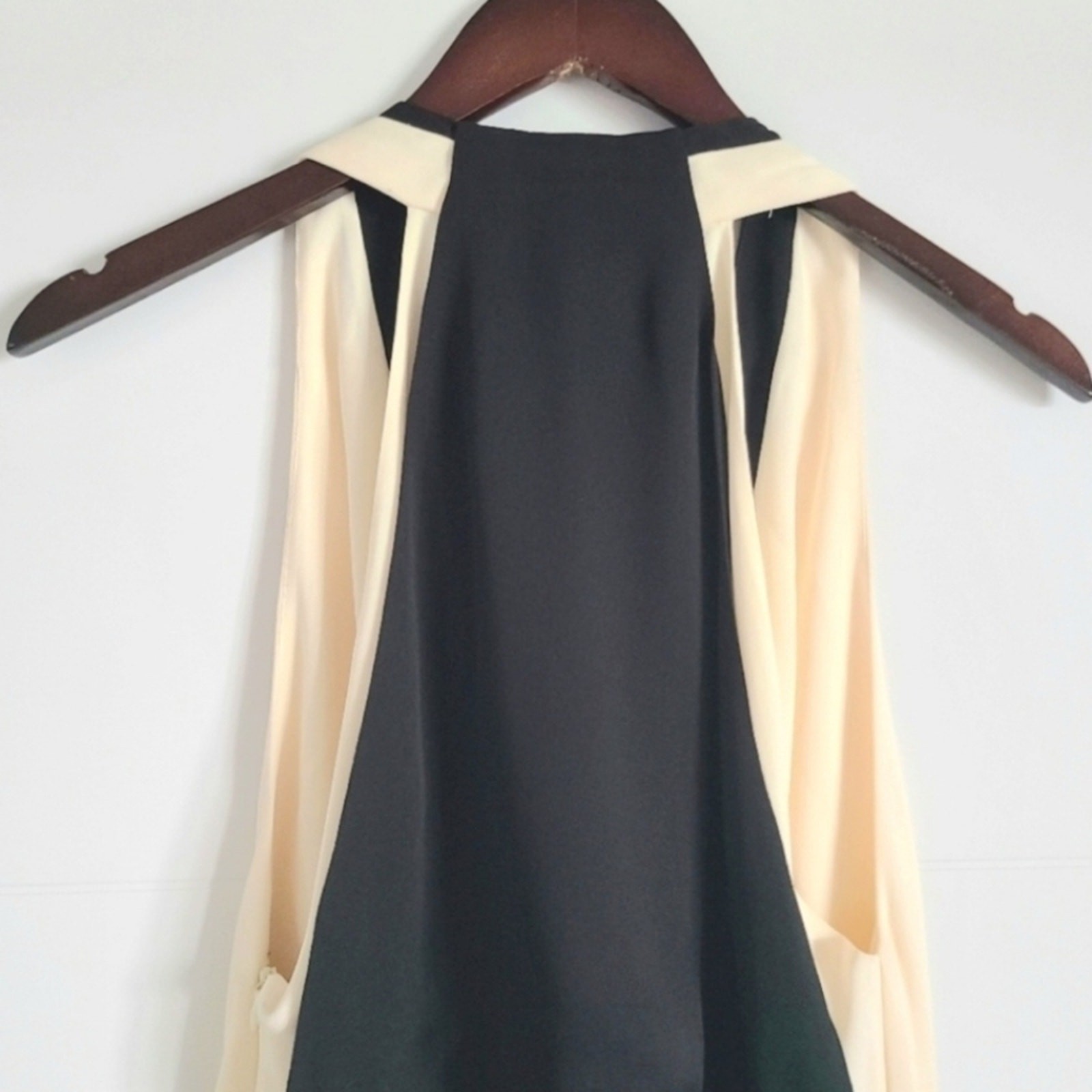 Valentino Silk Two-Tone Ruched Gown Ivory Black 42 IT 6 NWT