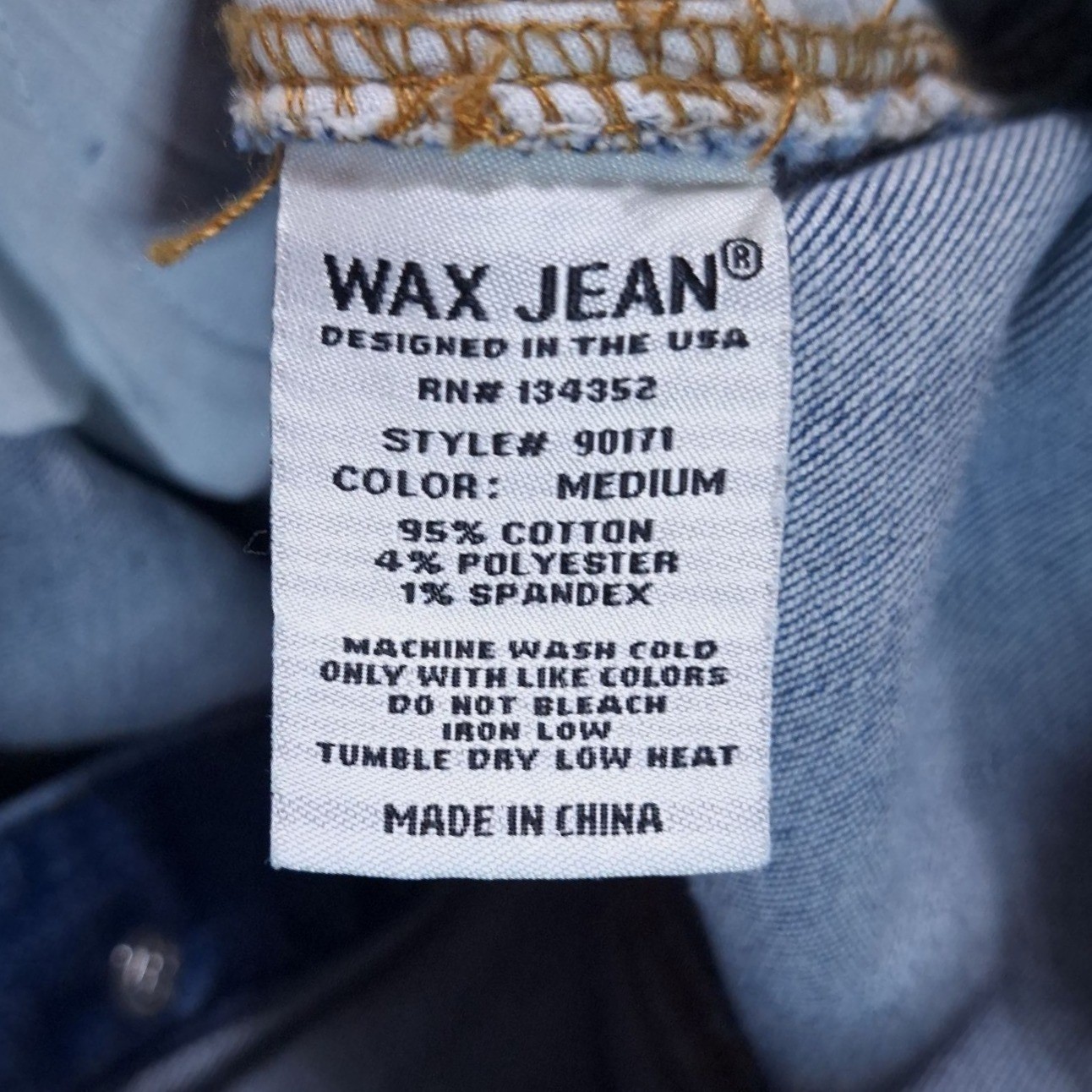 Wax Jean Button Front Denim Overall Mini Dress M Wash Blue Pinafore Raw Hem Y2K