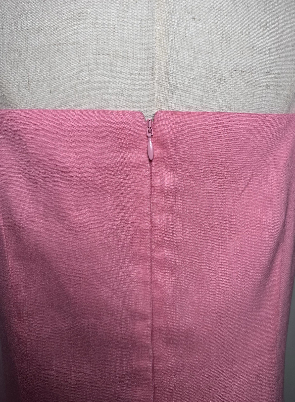 Antonio Melani Mini Dress Shift XL Sleeveless Linen Blend Pink Pockets $159