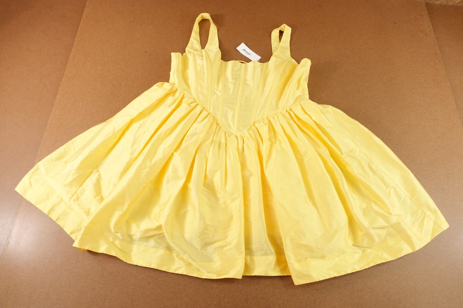Nasty Gal Womens Size 10 Lemon Corset Laced Back Fit & Flare Mini Dress NWT
