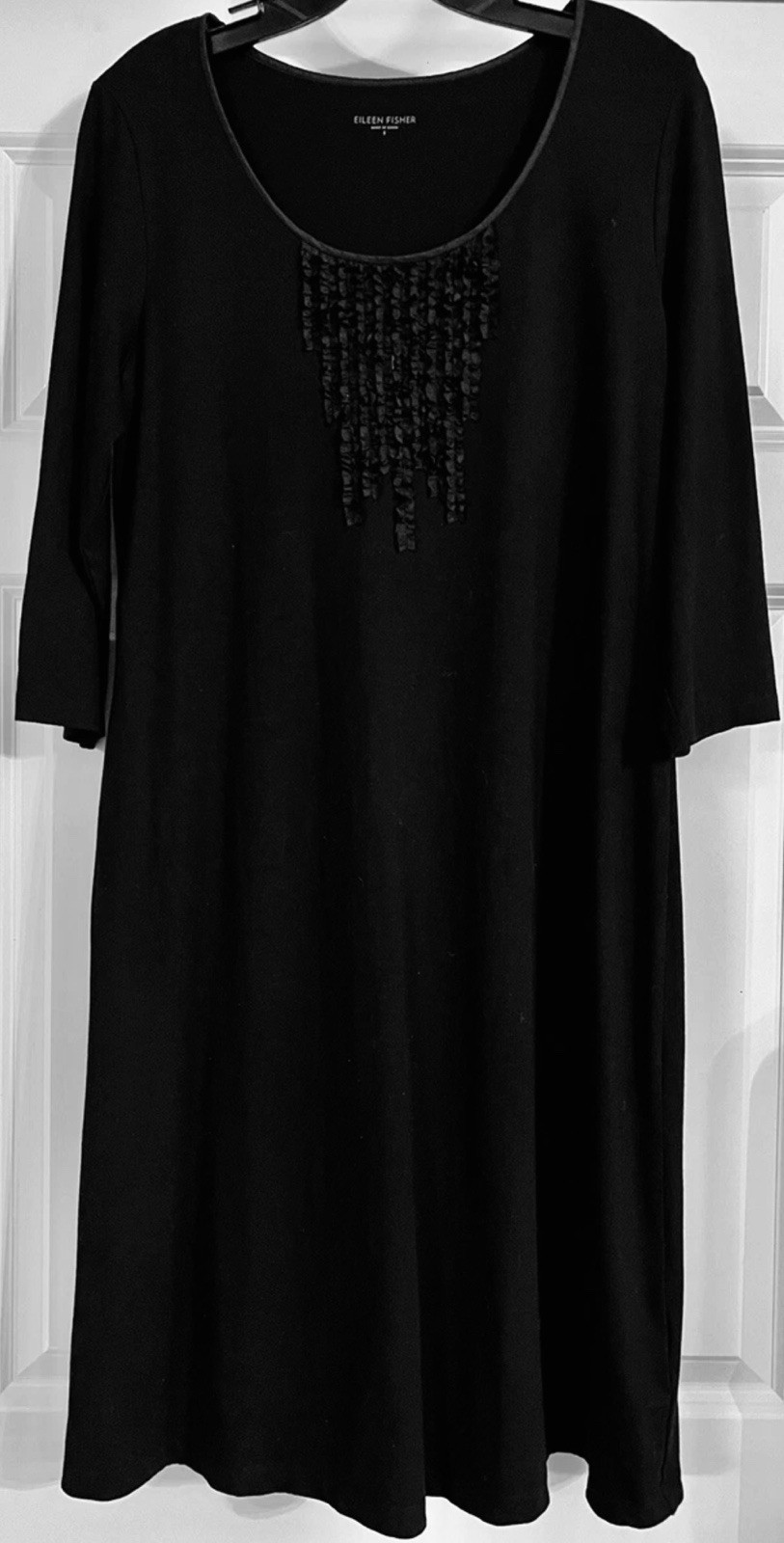 NWOT Eileen Fisher Old Money Coquette Ruffle Quiet Luxury Scandi Minimal Size S