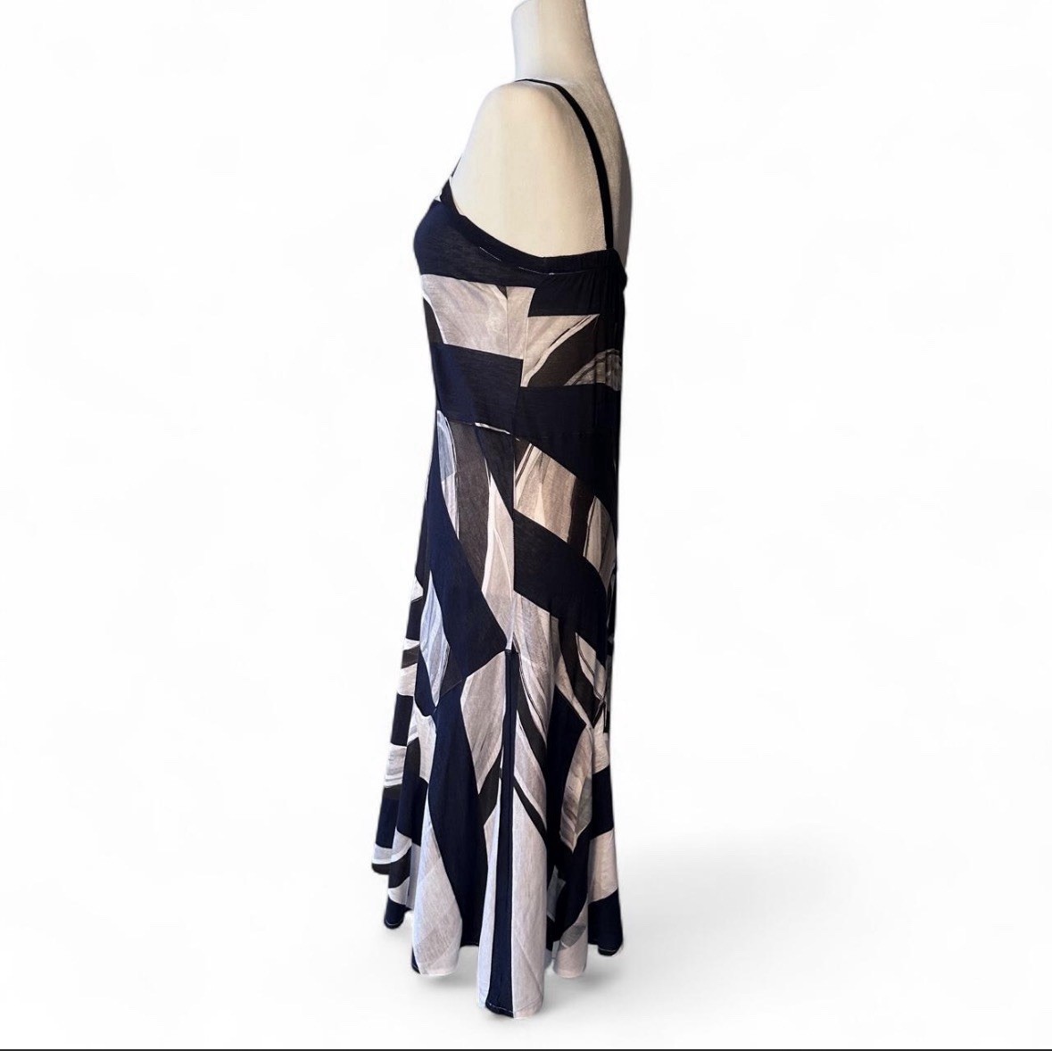 Archival Tramando Martin Churba Graphic Print Midi Dress Size 3 Avant Garde Rare