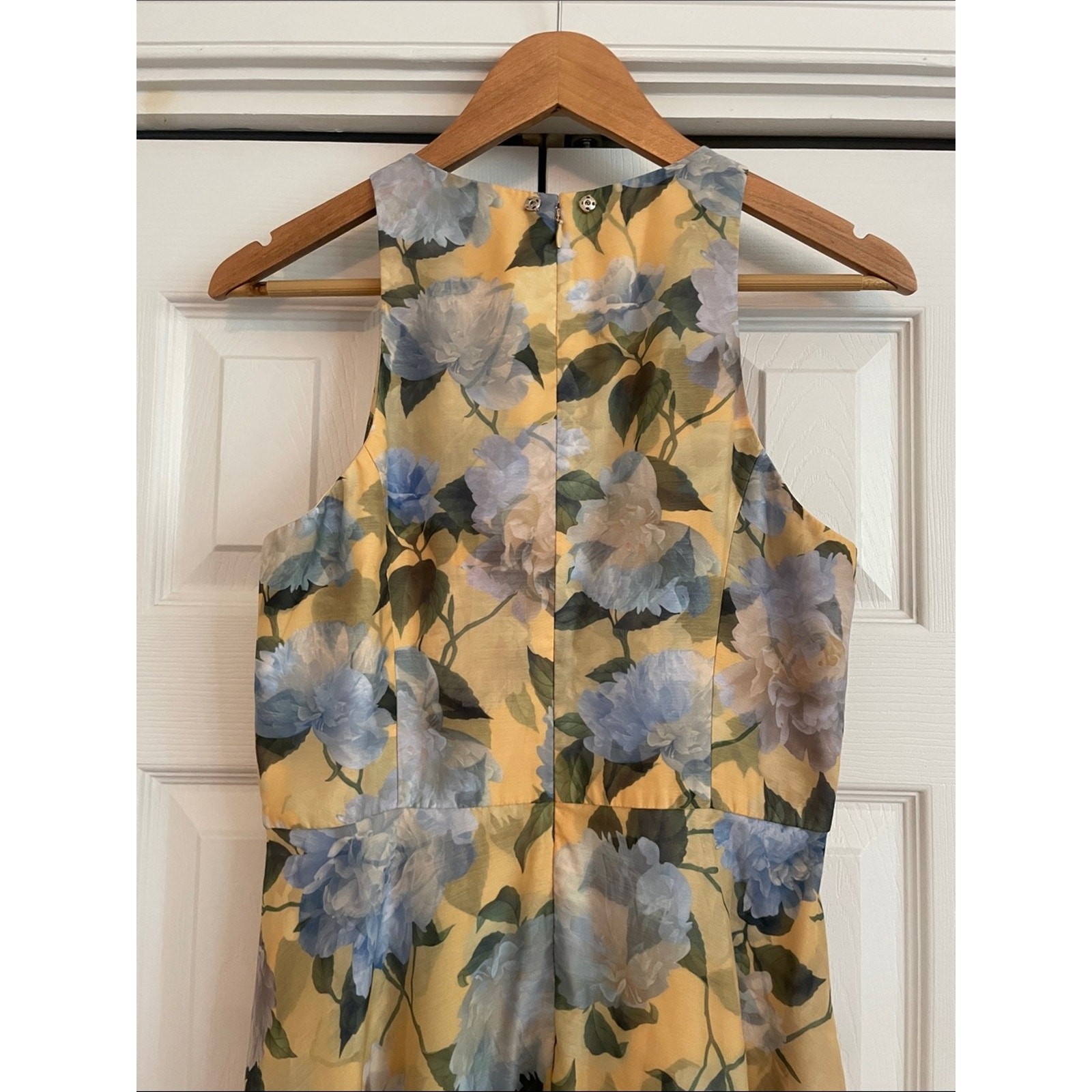 Sachin & Babi Kate Draped Floral Print Organza Gown Dress size 8